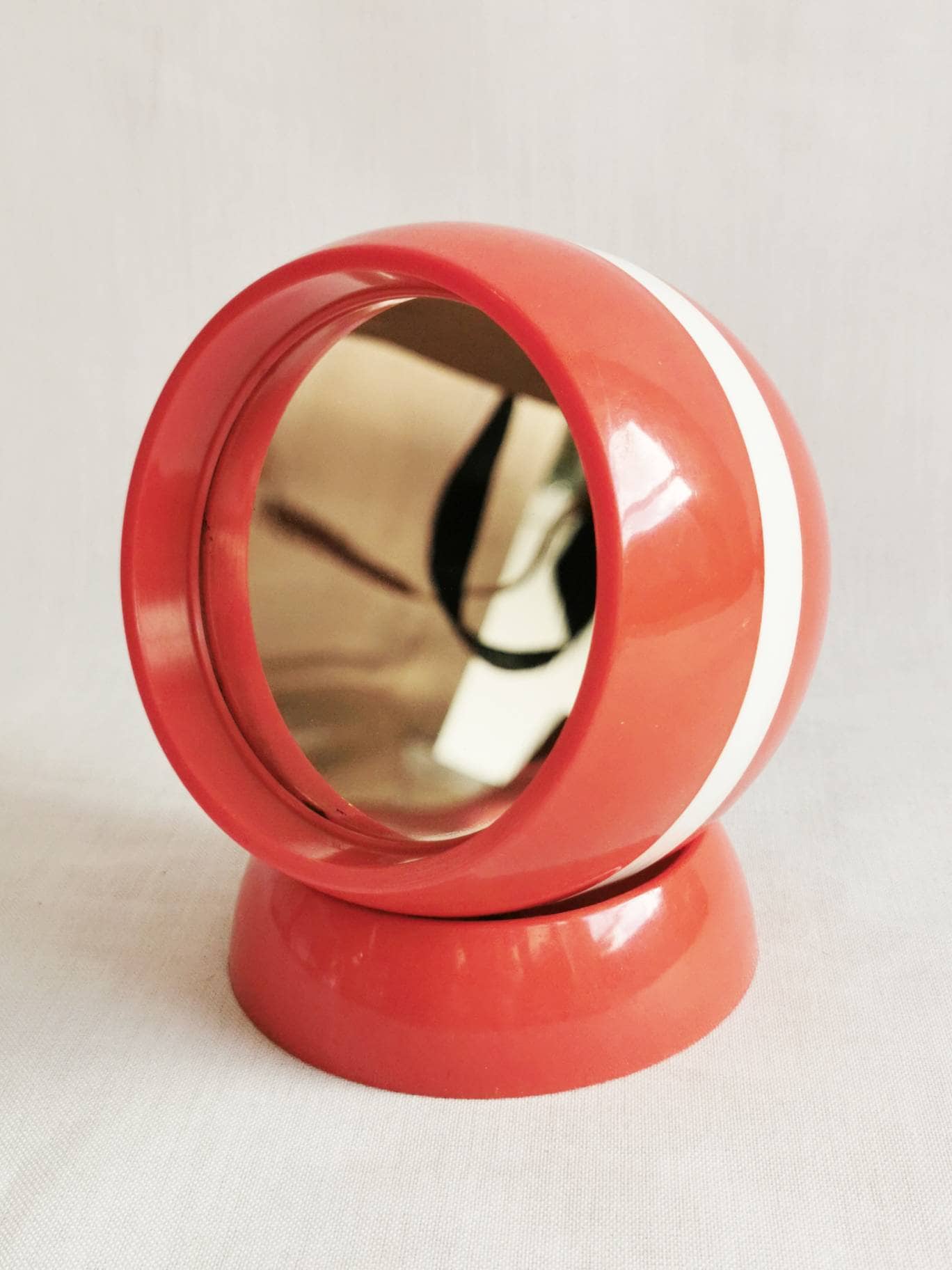 Retro vintage vanity meck up mirror with hidden storage USA double mirror face