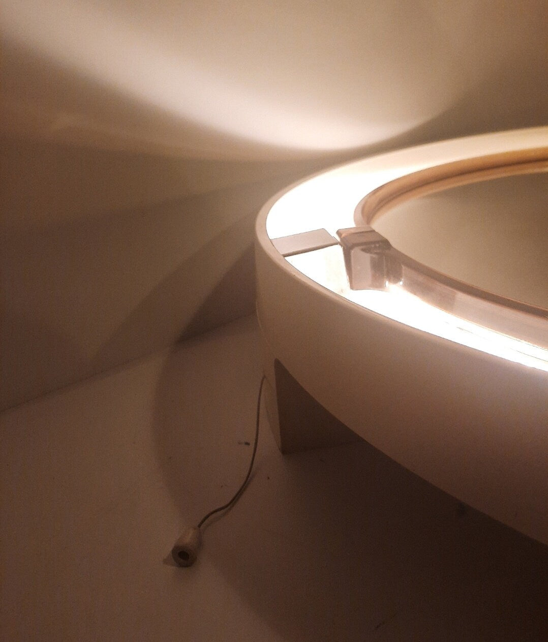 Allibert vintage backlit mirror titled A40 Space Age Design, wall mounted, France. 1970s