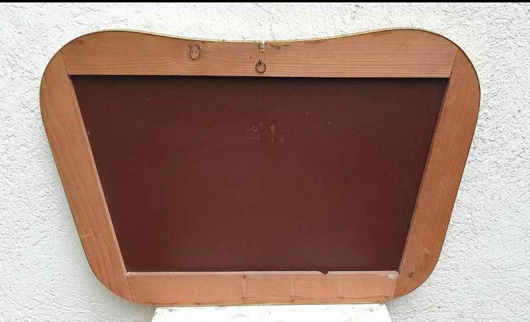 Mid Century asymmetric mirror Original kidney mirror standard style from the 50s 60s