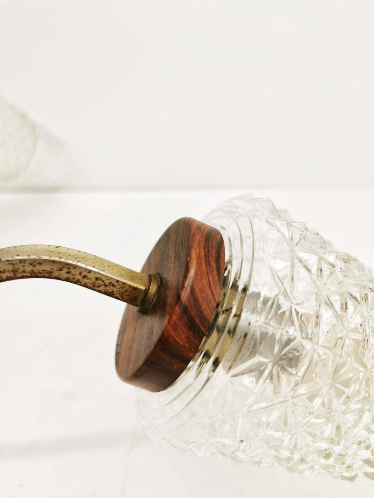 Beautiful large mid-century pendant lamp in Danish design from the 1960s.