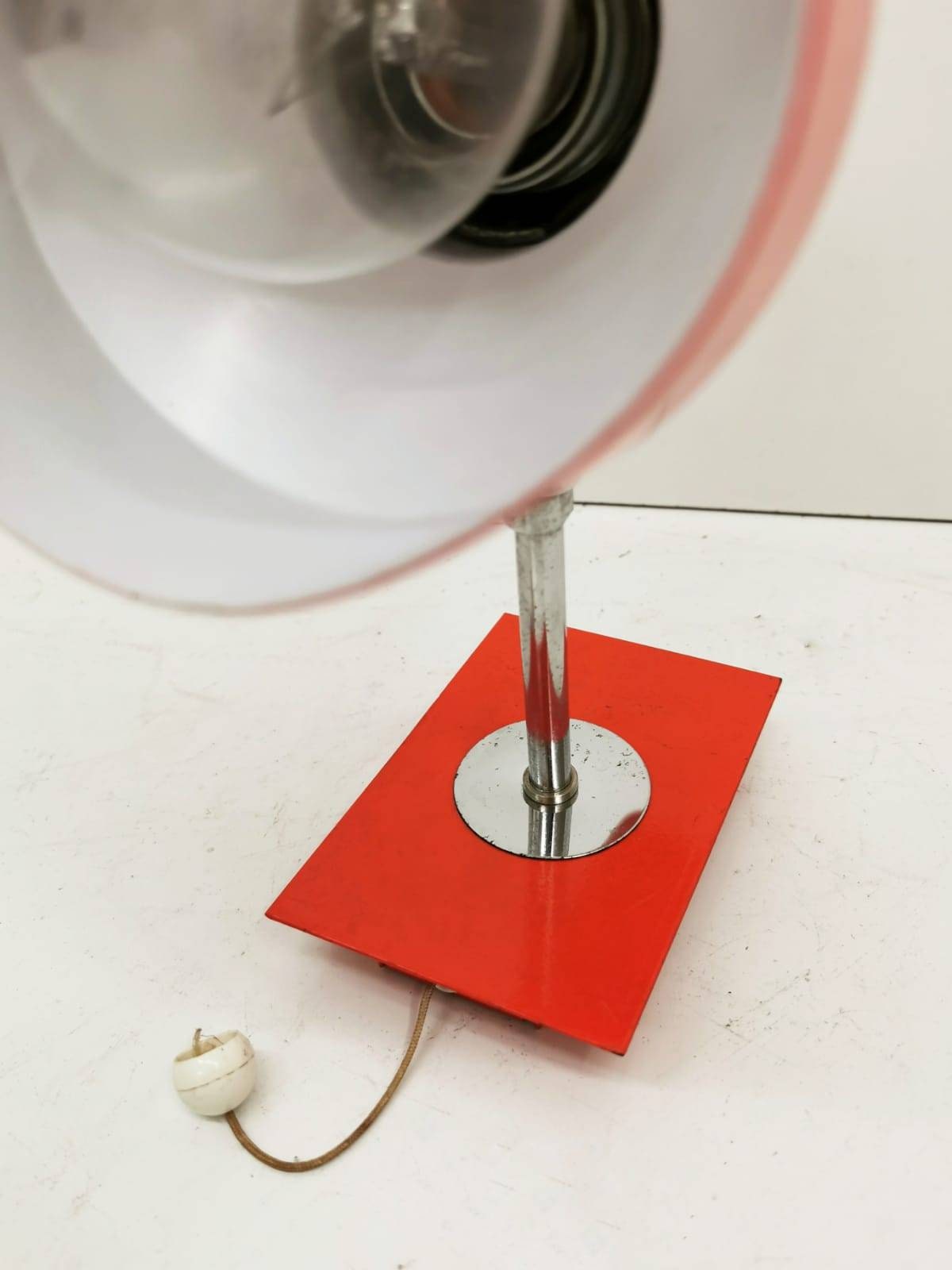 Mid-Century orange space age wall lamp Germany 1970s