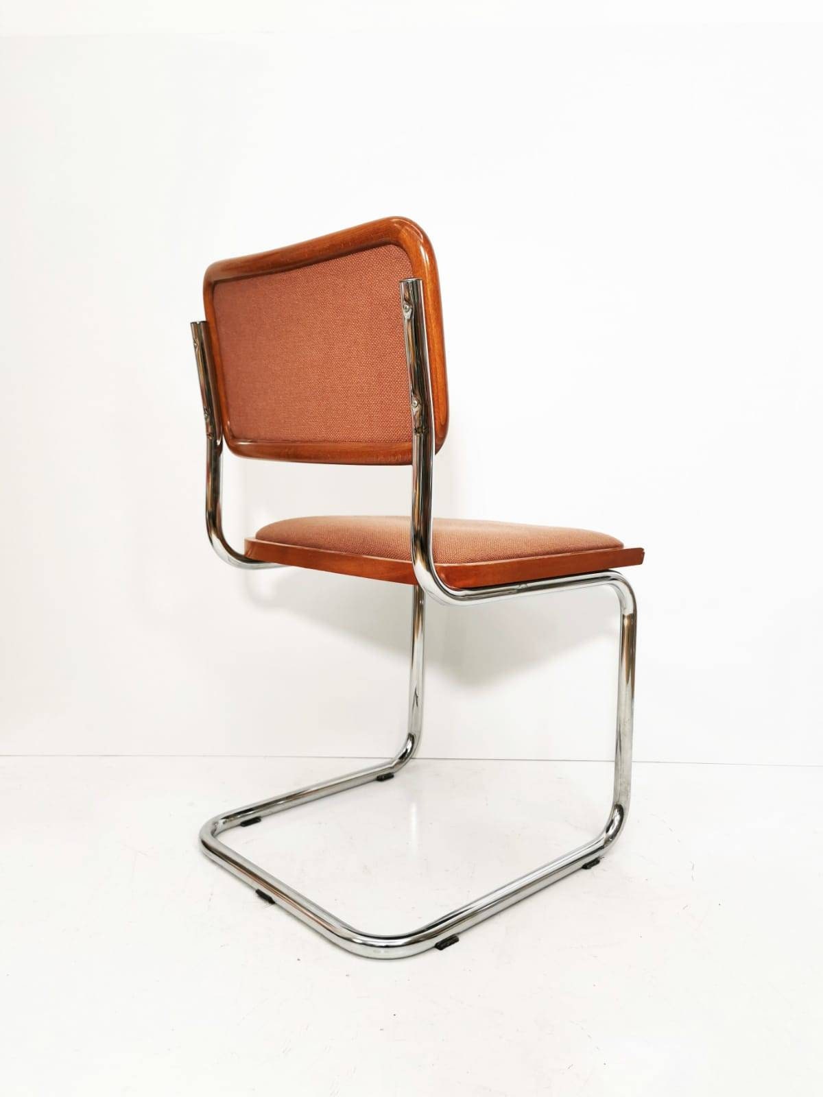 1 of 2 Marcel Breuer B32 upholstered Cesca chair, bauhaus design by Bene