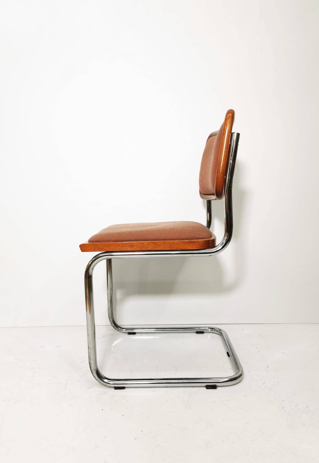 1 of 2 Marcel Breuer B32 upholstered Cesca chair, bauhaus design by Bene