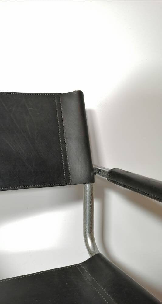 1 of 6 Black Model MG5 Centro Studi desk chair by Mart Stam & Marcel Breuer 1970s