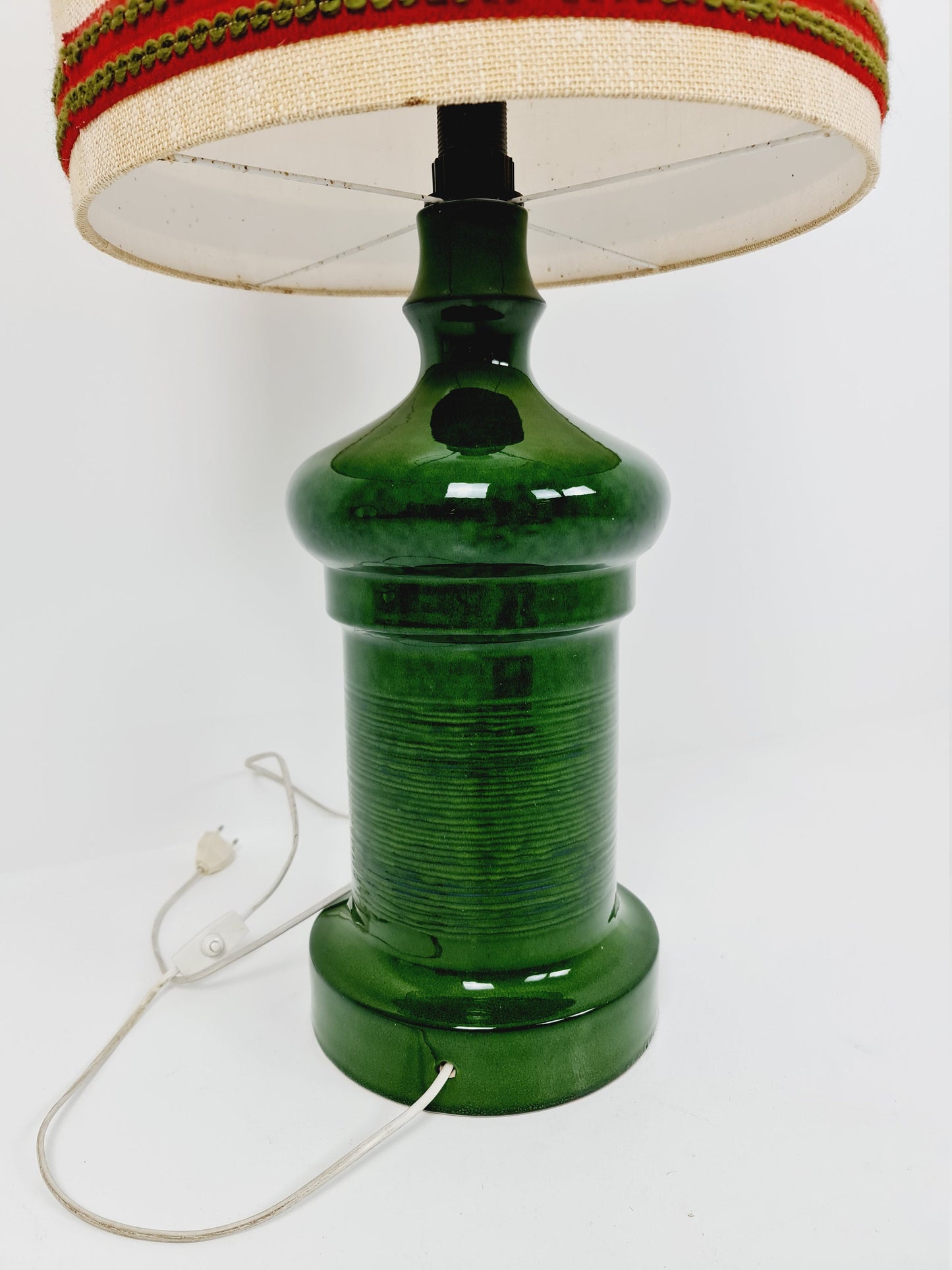 Large German table lamp ceramic base original 60s/70s, Space age design