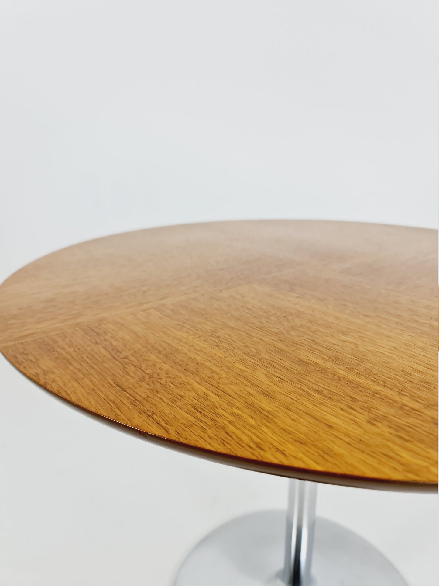 Space age vintage teak & chrome coffee table 1970s