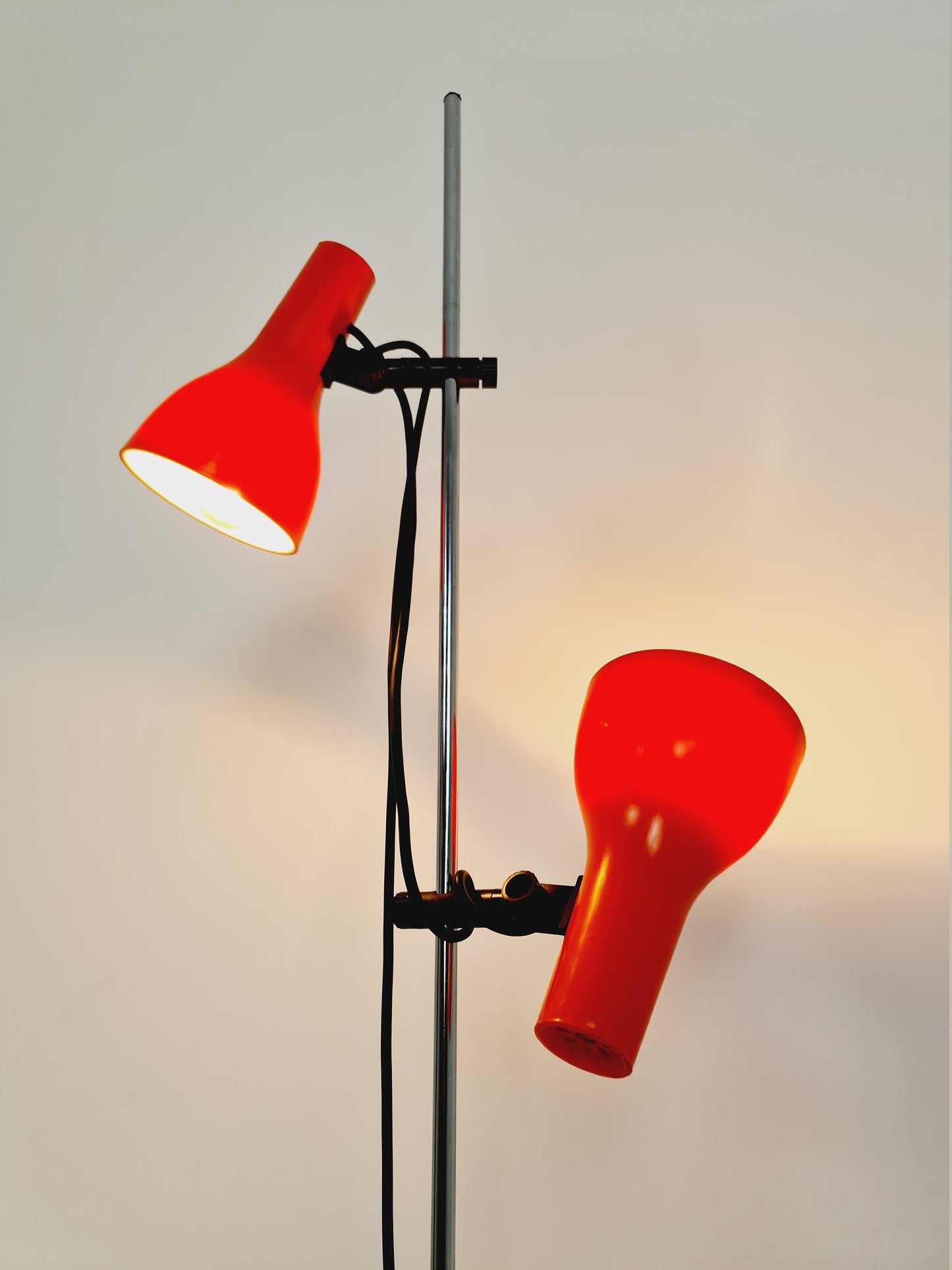 Space age orange floor lamp, Germany, 1970s