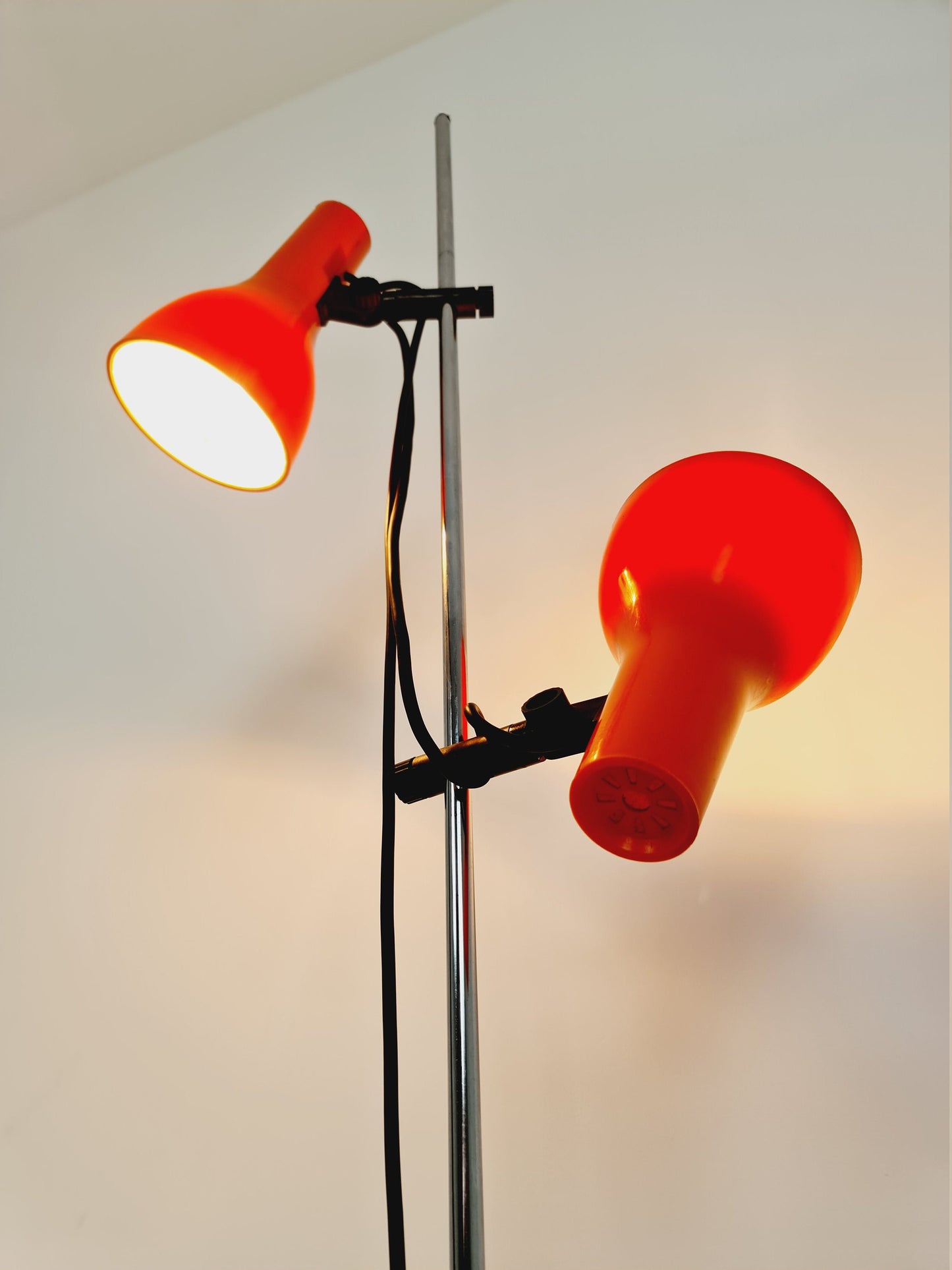 Space age orange floor lamp, Germany, 1970s