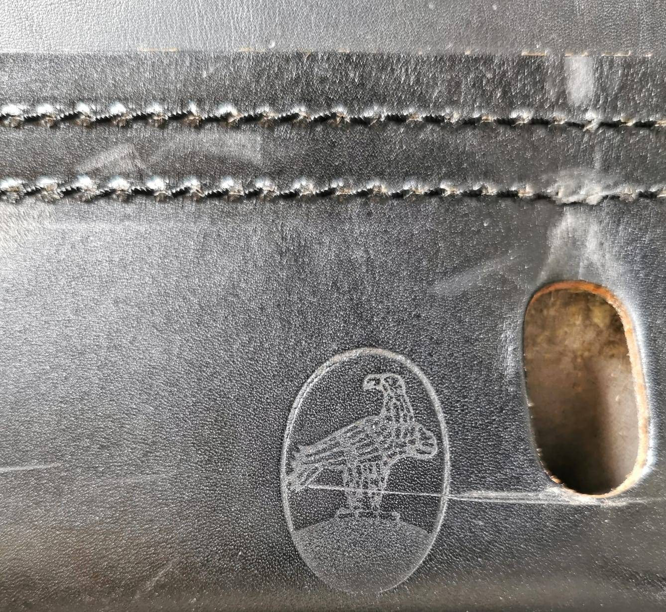 1 of 2 bauhaus design Visitor Chair black Leather 1970s