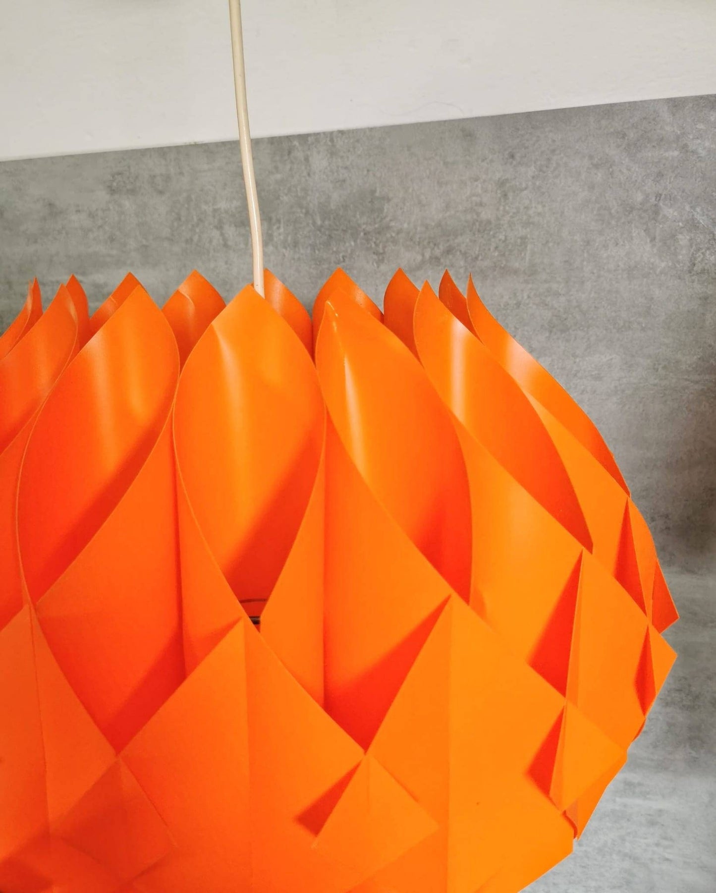 Vintage orange Butterfly xl size Pendant Lamp by Lars Schiøler for Hoyrup, 1960s , Denmark