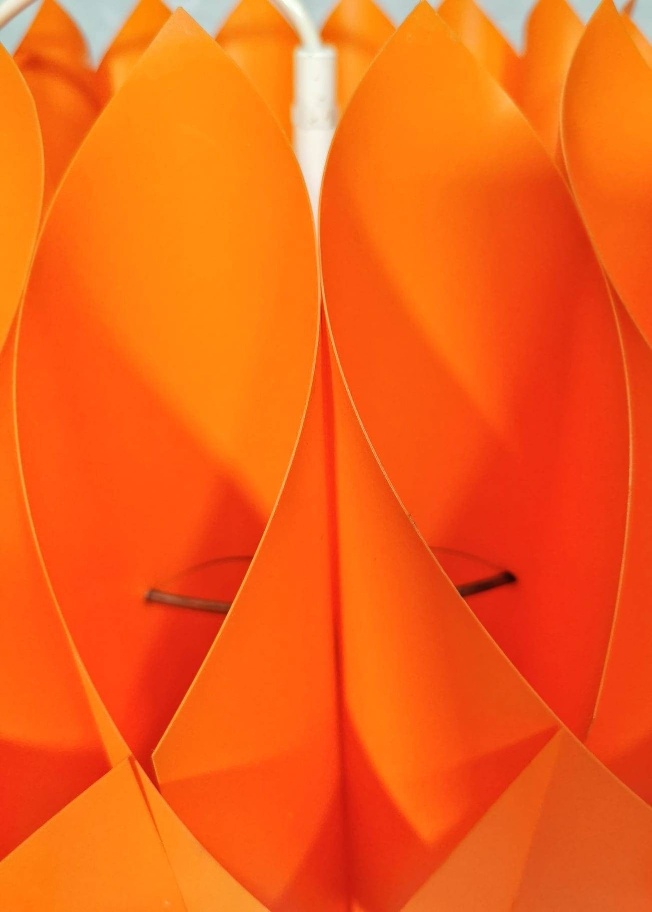 Vintage orange Butterfly xl size Pendant Lamp by Lars Schiøler for Hoyrup, 1960s , Denmark