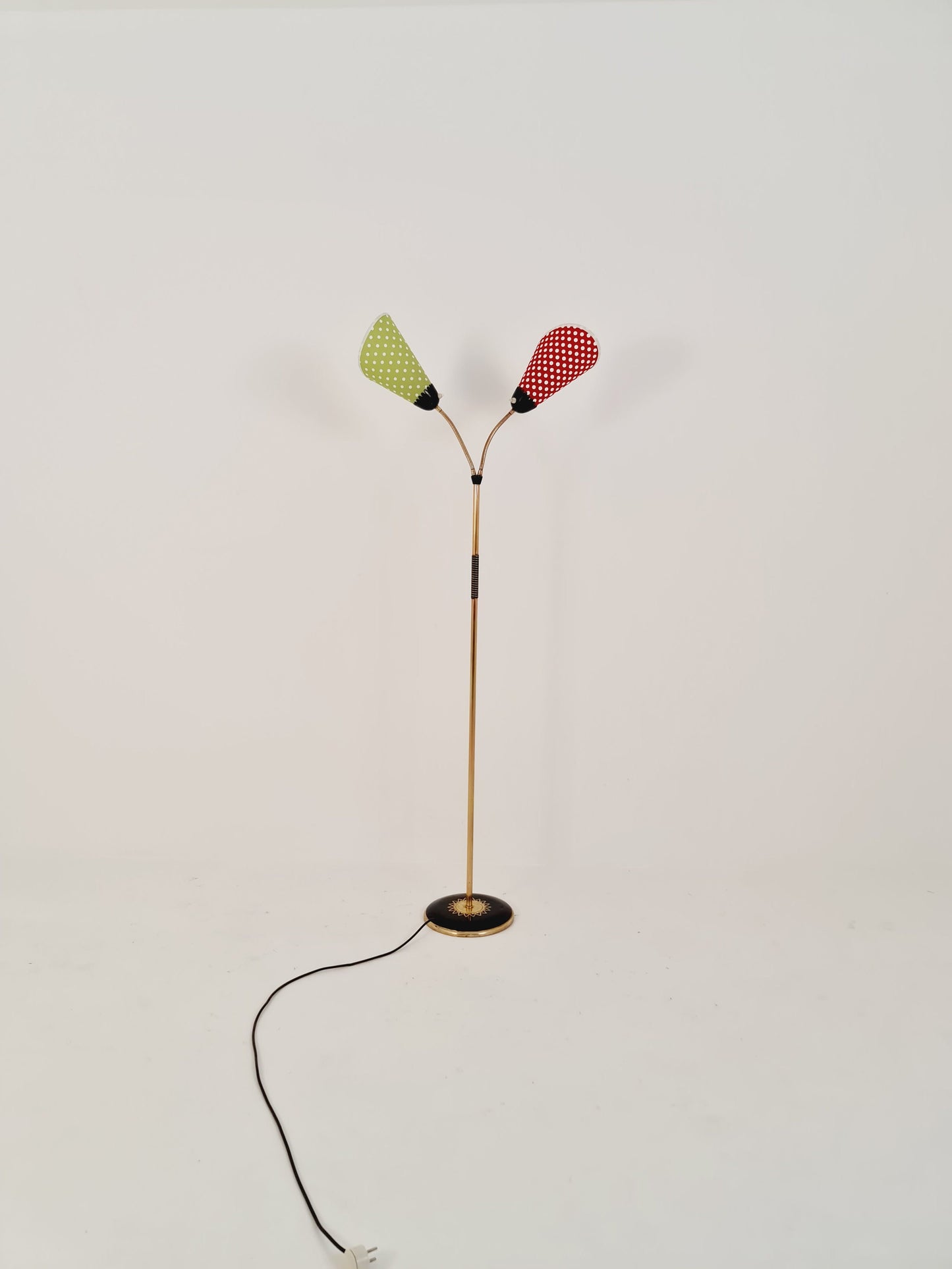 50er Stehlampe (tüten Lampe) Messing flex arme Lampe