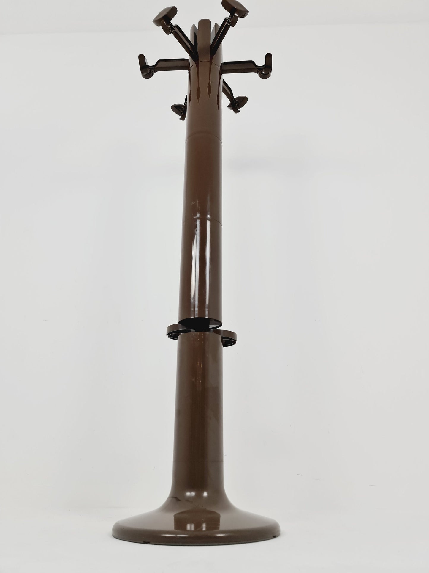 Giancarlo Piretti "Planta" Brown Plastic Italian Coat Rack Anonima Castelli 1972