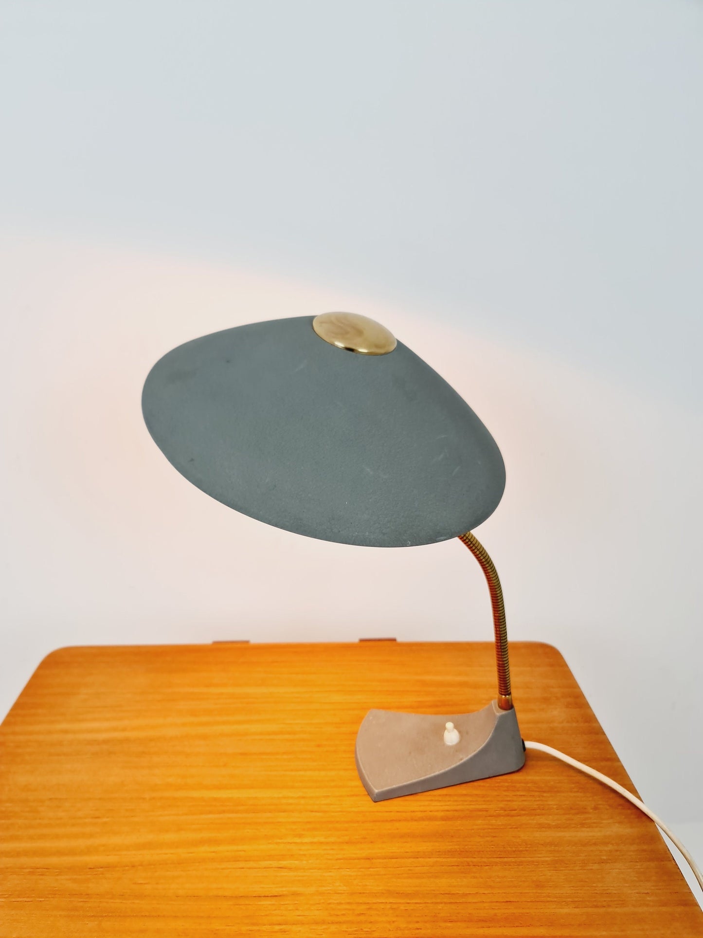 Art Deco German brass metal Table/desk lamp, 50s