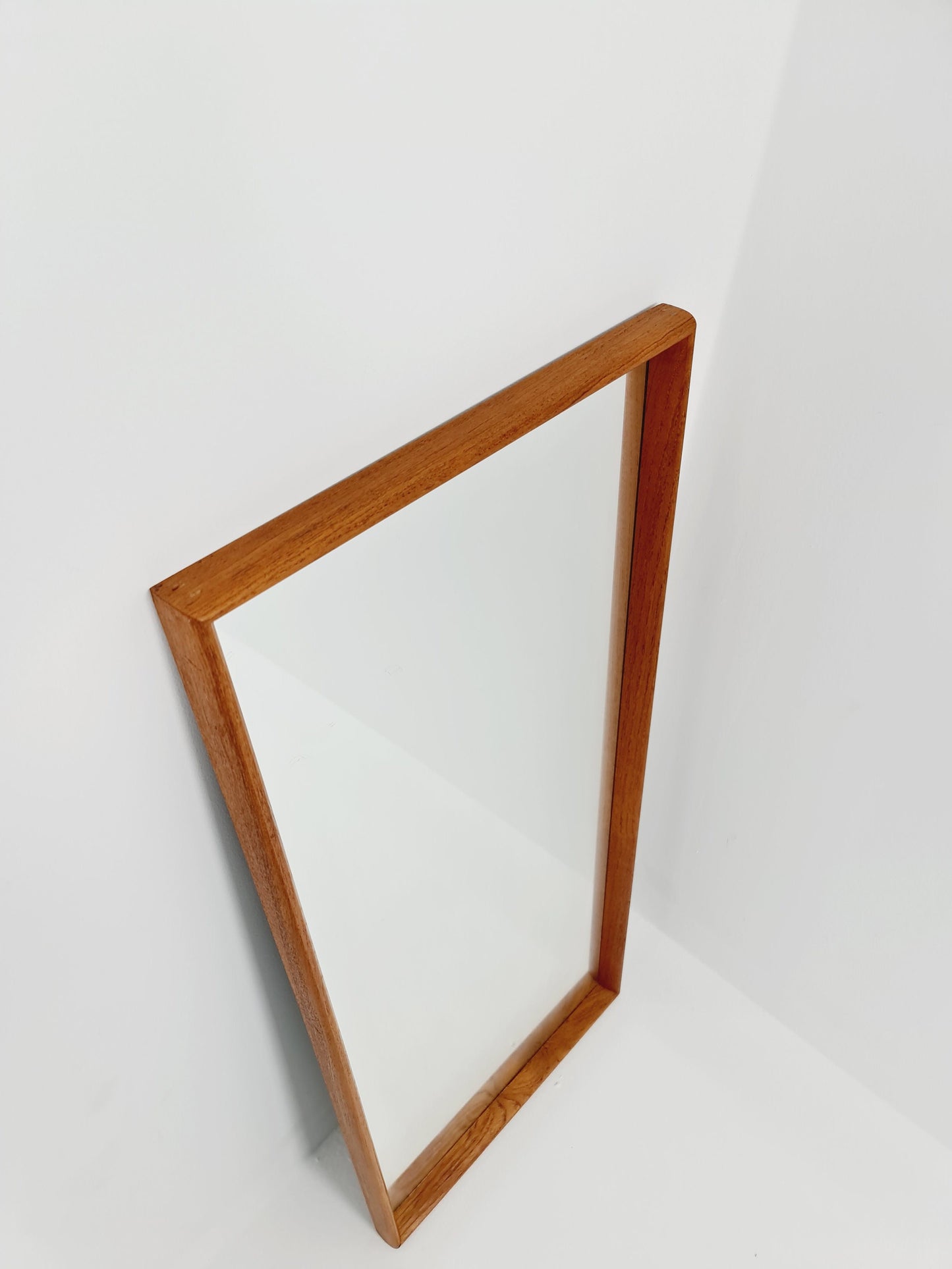 Teak swedish mid-century Modern wall-mounted mirror from the 1960s