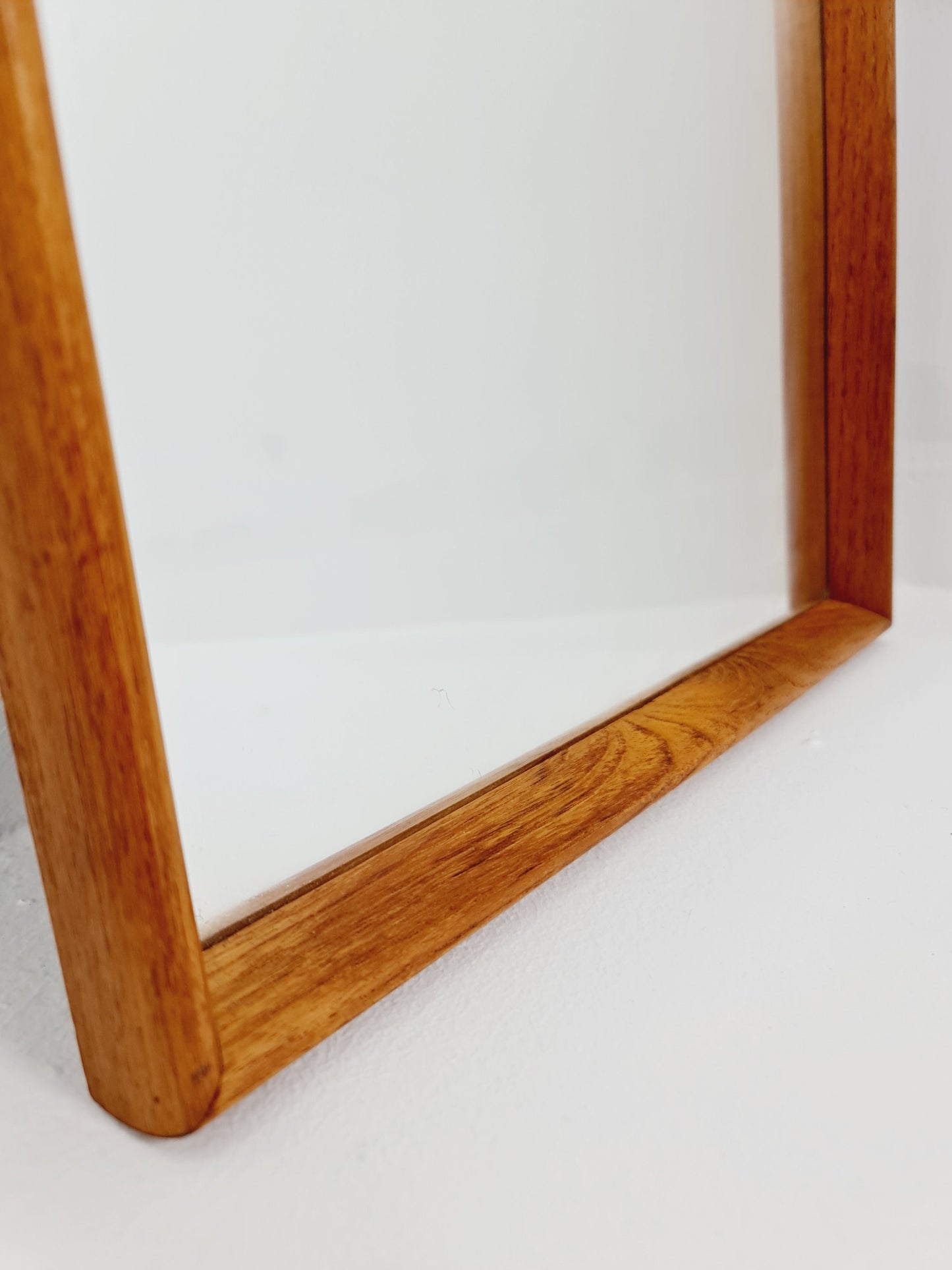 Teak swedish mid-century Modern wall-mounted mirror from the 1960s