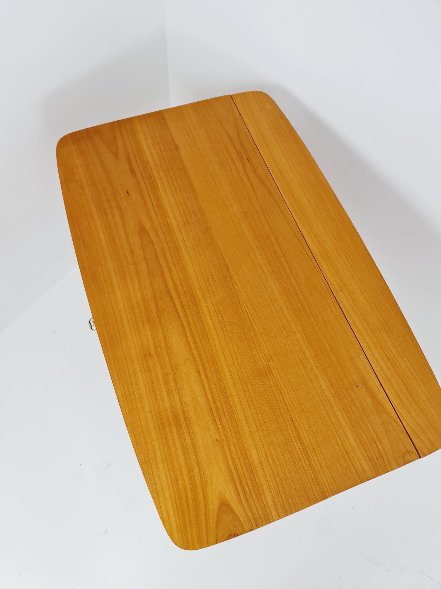 Mid Century Modern German oak vanity table/ make up table from the 60s