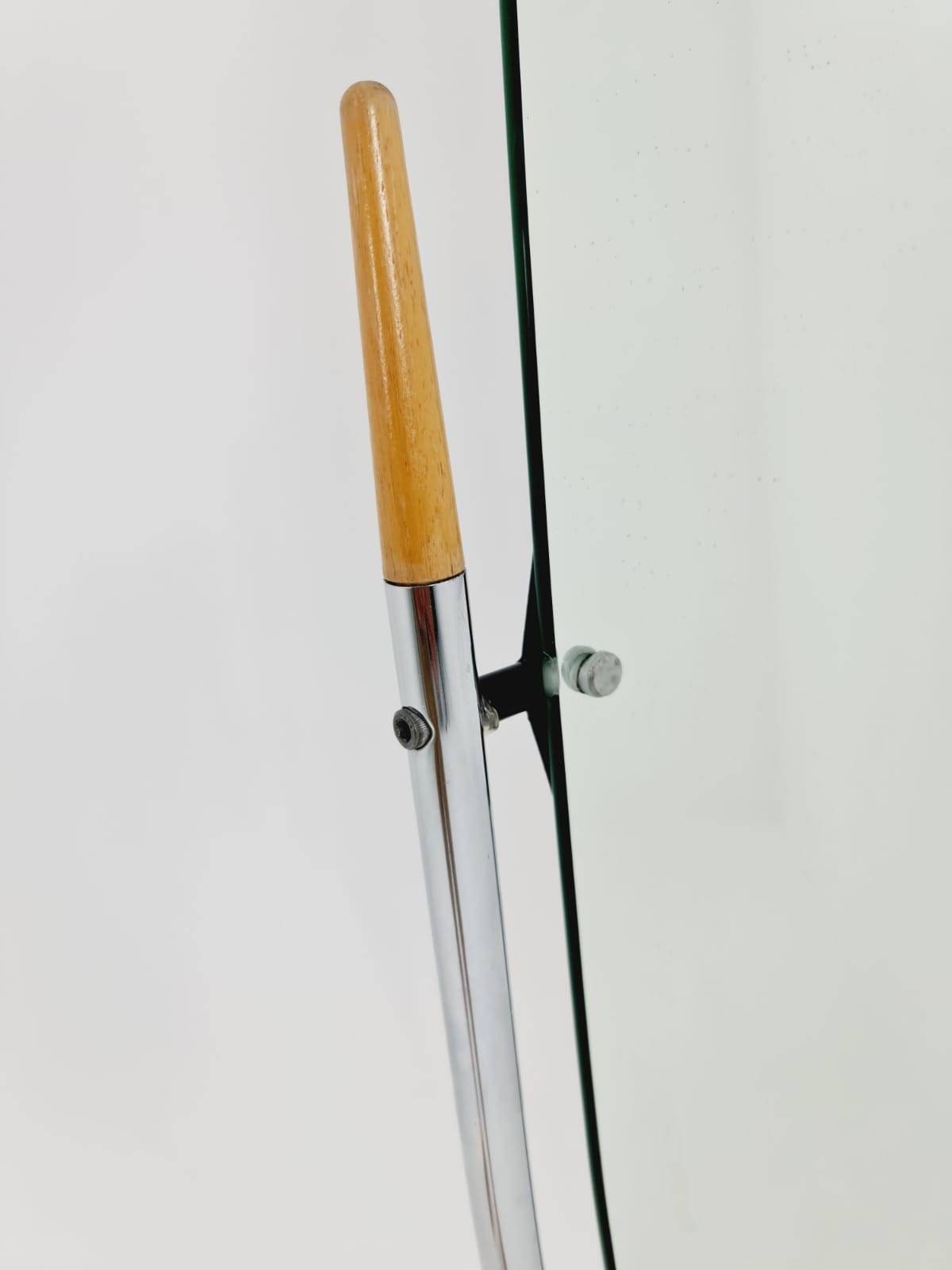 Mid_Century Cheval bauhaus Mirror Italian Metal spider base , 1960s