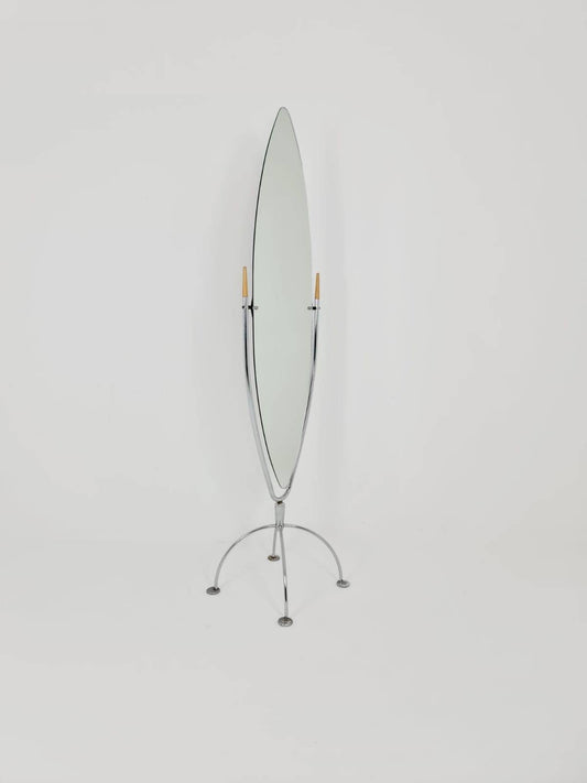 Mid_Century Cheval bauhaus Mirror Italian Metal spider base , 1960s
