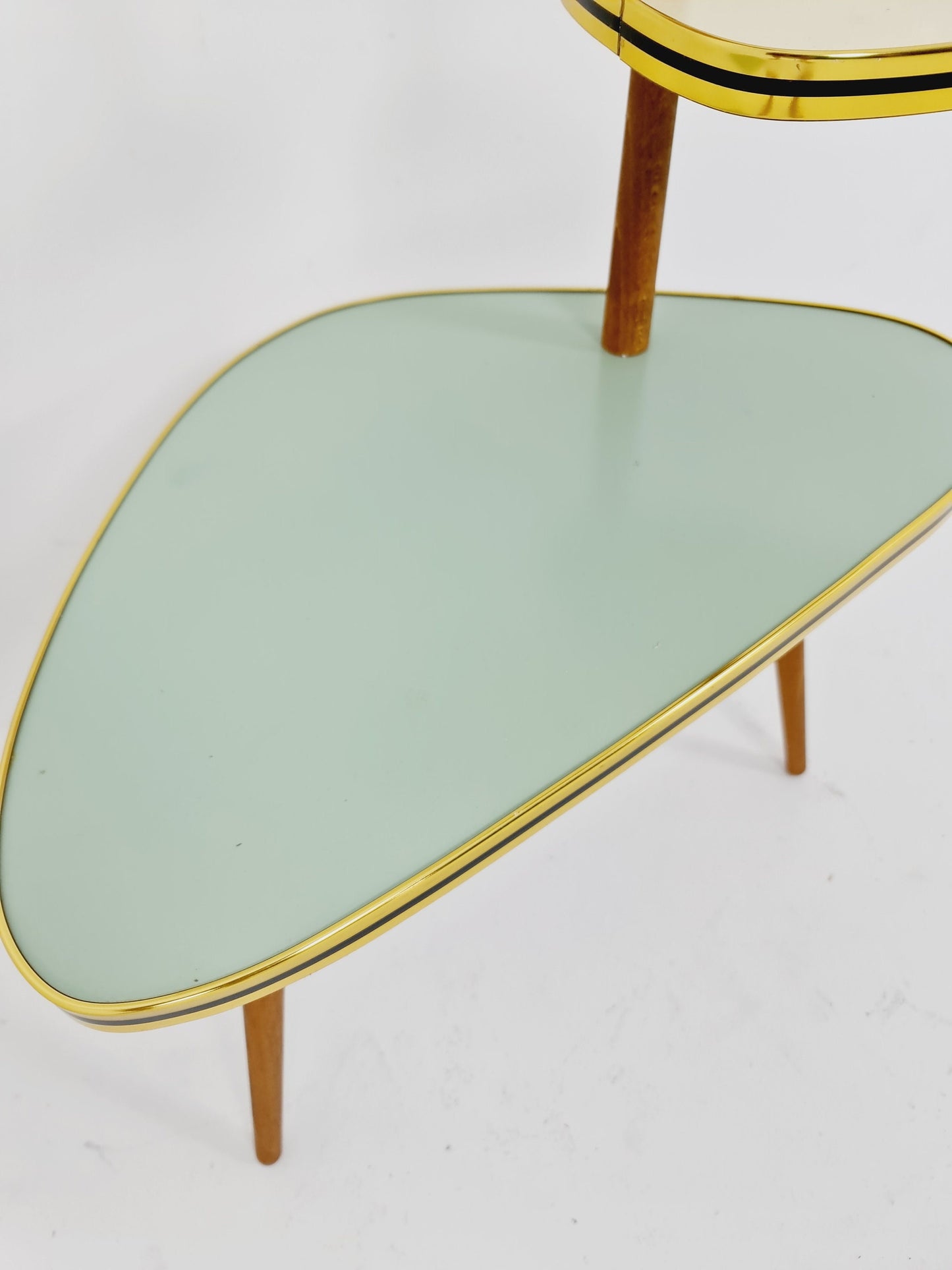 1950s German Plant Stand, Colorful Vintage Mid-Century Minimalist Indoor Plant Stand Side Table Retro flower table