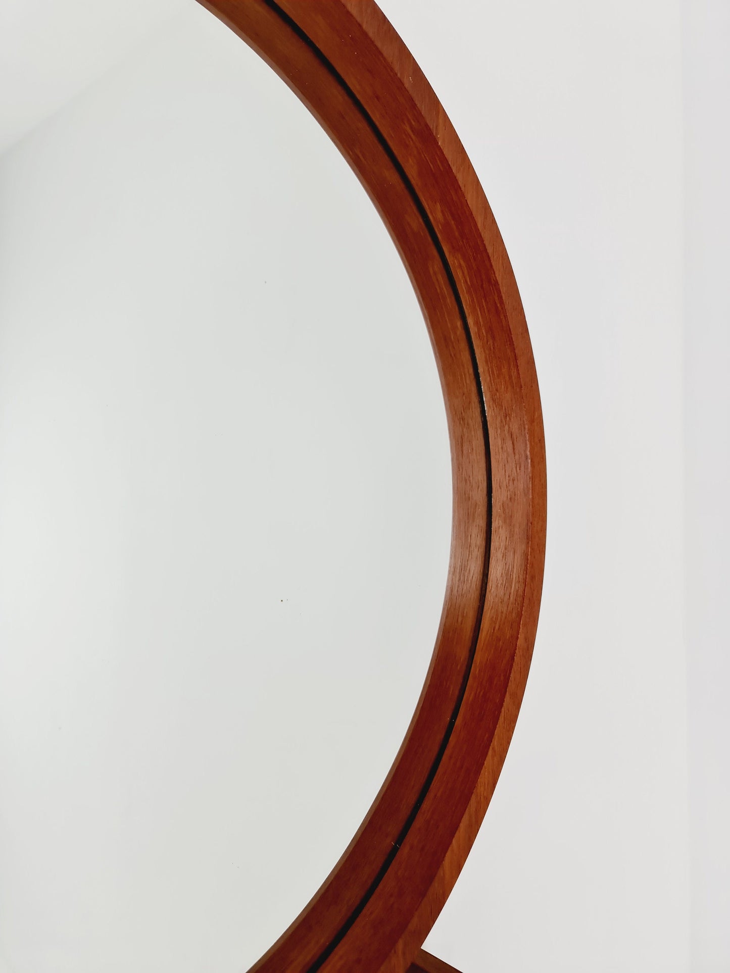 Mid Century teak German teak Mirror with teak shelf By Münchner Zier, 60s
