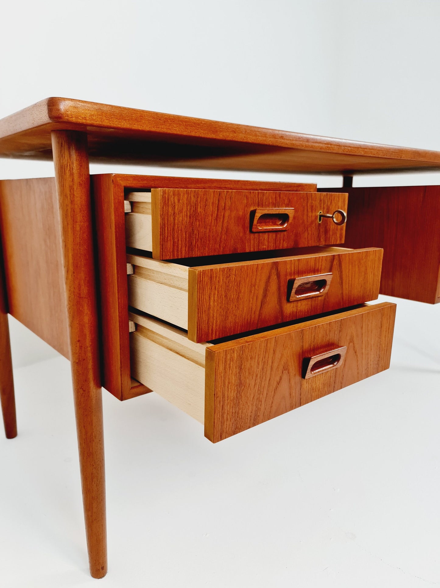 Danish teak desk, model Executive Desk by Ib Kofod Larsen, 1960s