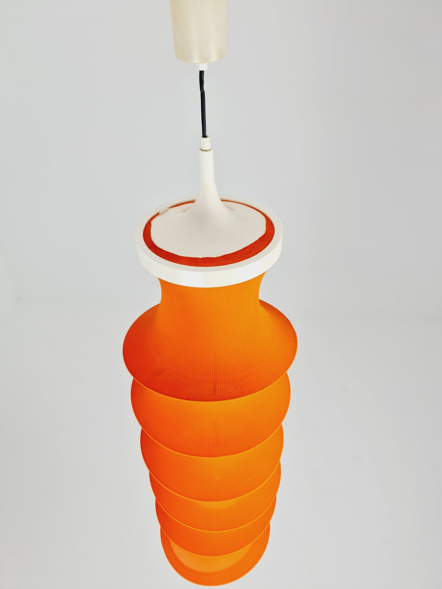 Italian Orange Milano Falkland Pendant Lamp by Bruno Munari for Danese, 1970s