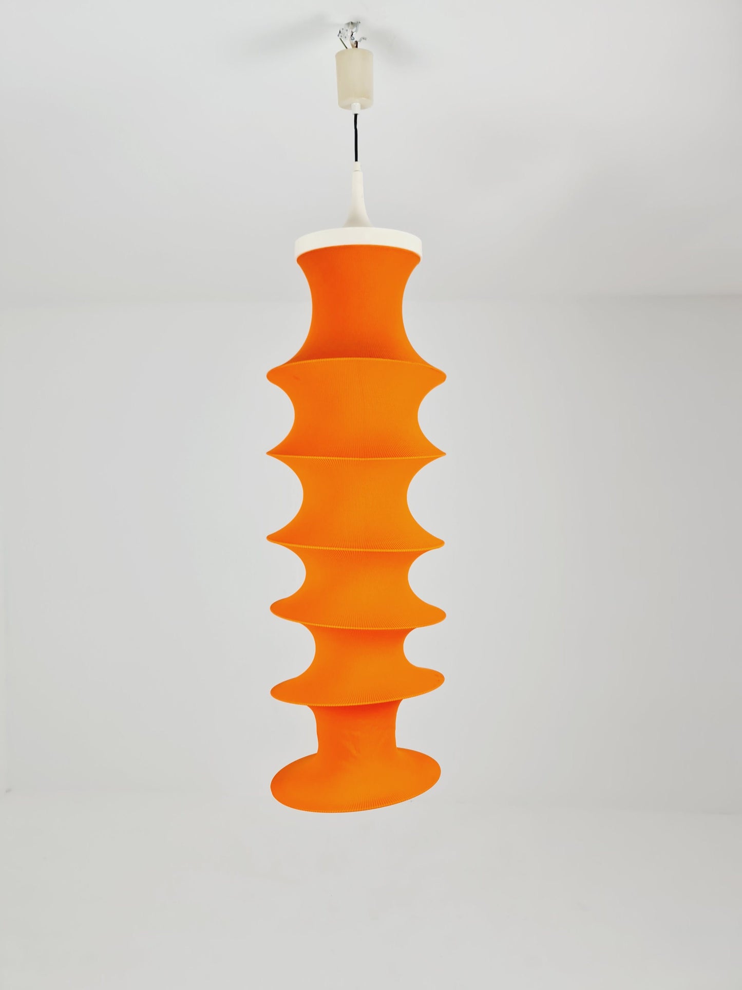 Italian Orange Milano Falkland Pendant Lamp by Bruno Munari for Danese, 1970s