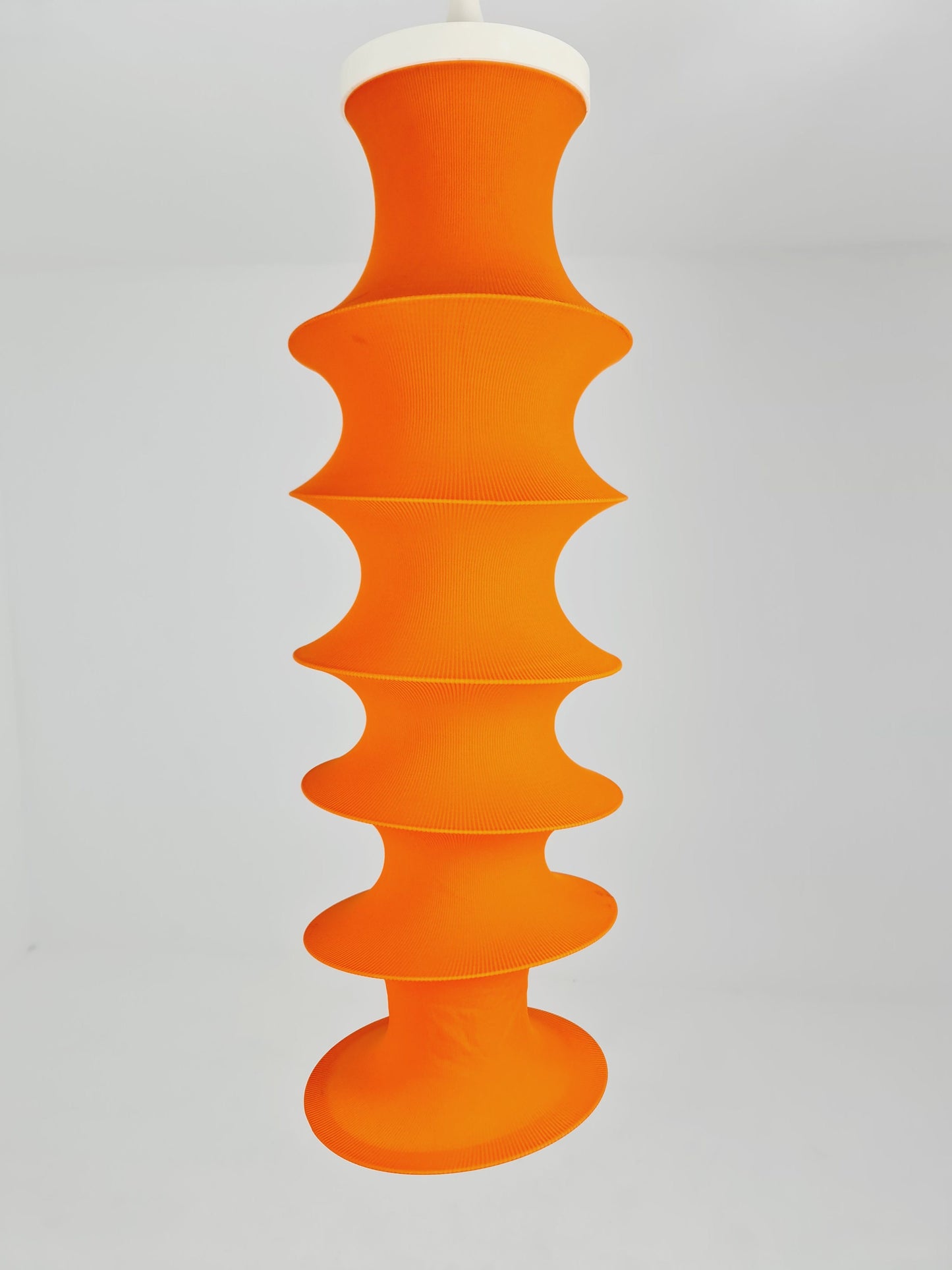 Italian Orange Milano Falkland Pendant Lamp by Bruno Munari for Danese, 1970s
