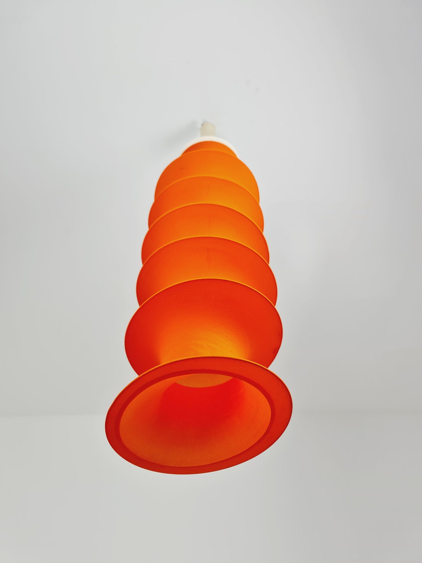 Italian Orange Milano Falkland Pendant Lamp by Bruno Munari for Danese, 1970s