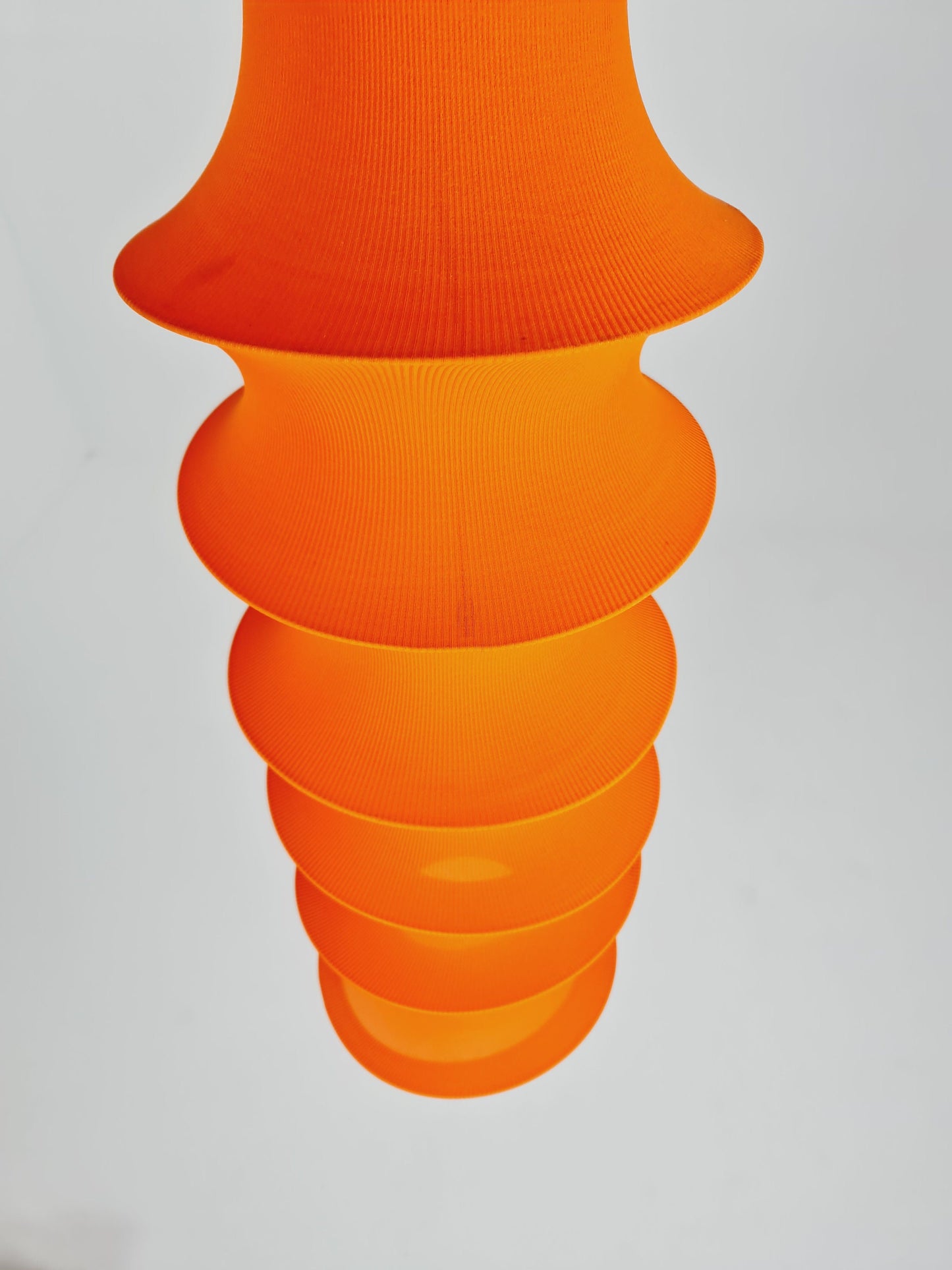 Italian Orange Milano Falkland Pendant Lamp by Bruno Munari for Danese, 1970s