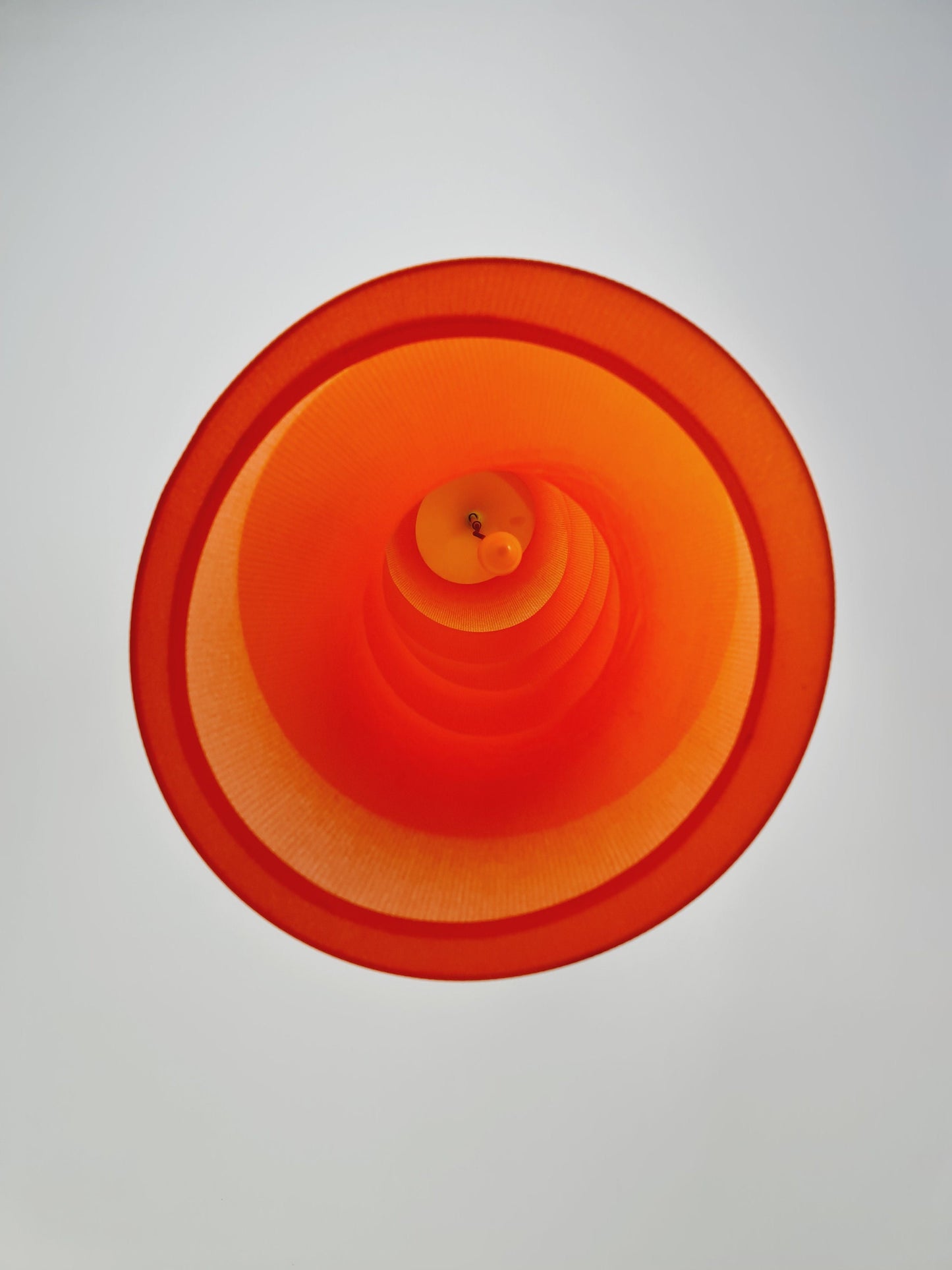 Italian Orange Milano Falkland Pendant Lamp by Bruno Munari for Danese, 1970s