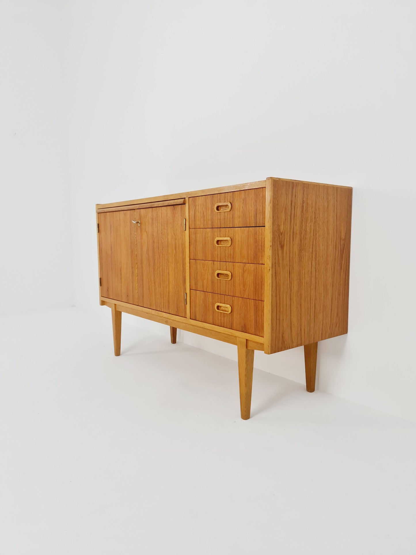 Mid century Swedish teak sideboard with desk area, 1960s