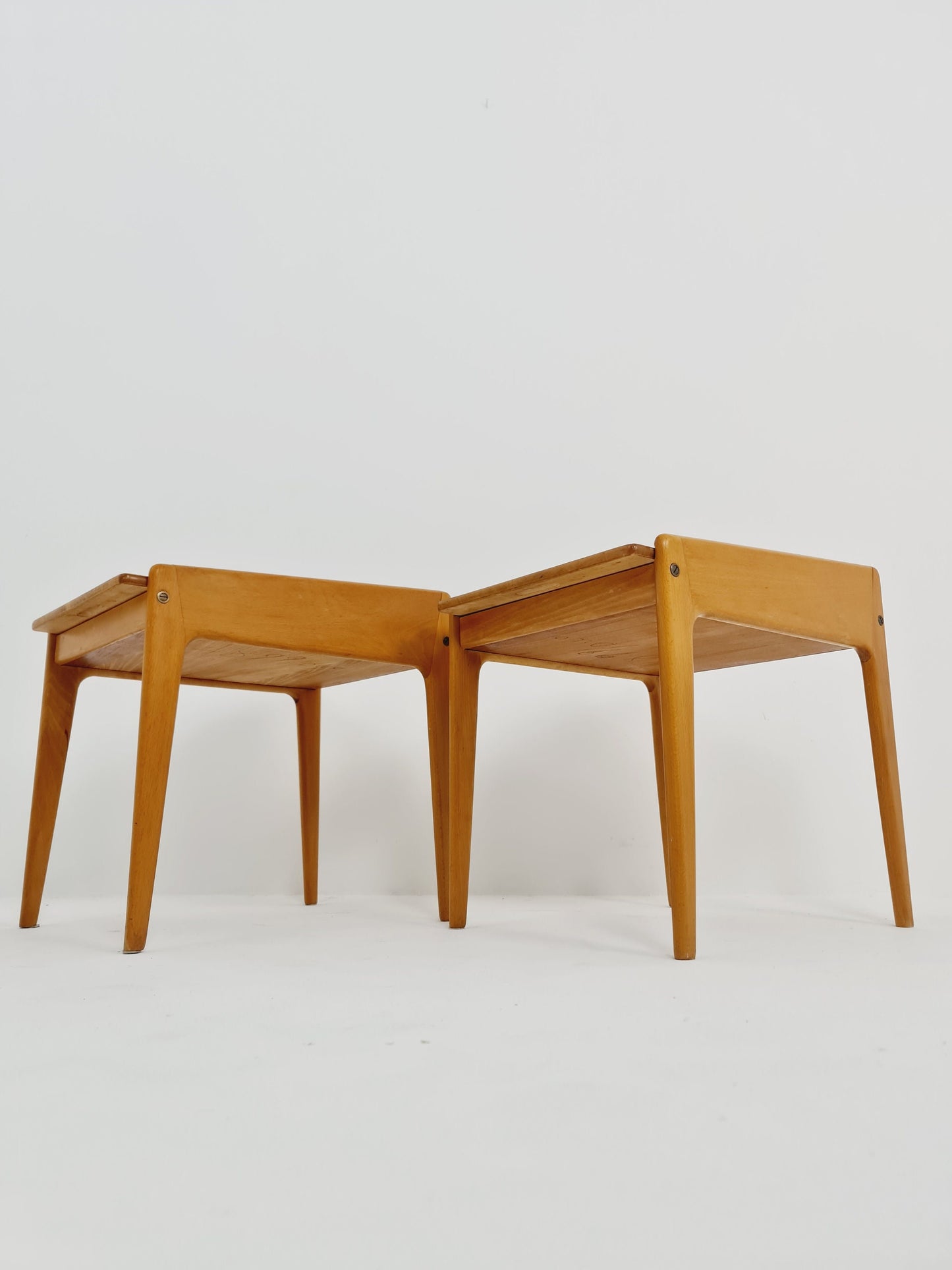 Mid century danish teak & oak side tables/ Bedside tables/ Nightstands by Kurt Østervig, Denmark, 1960s