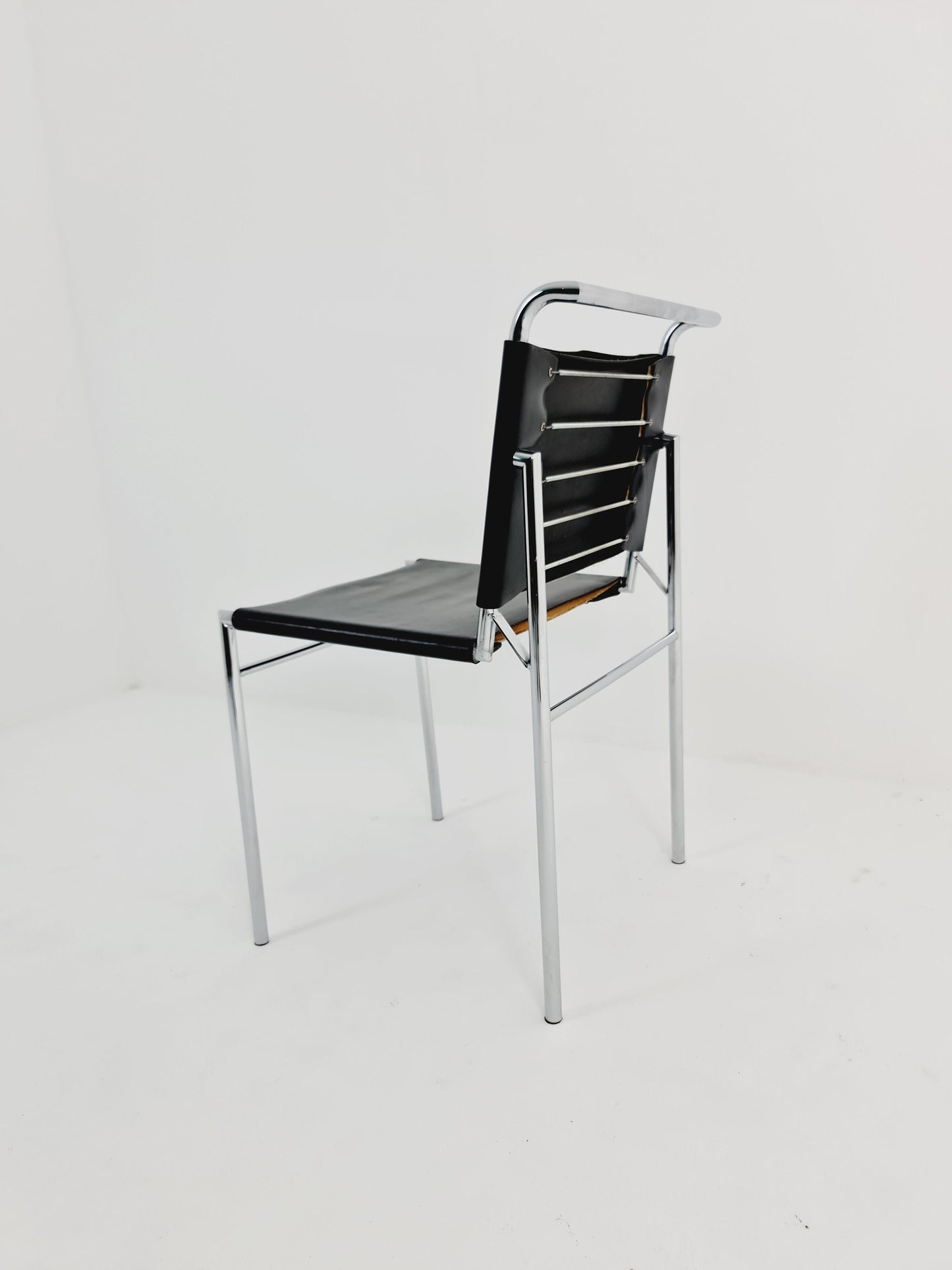 ClassiCon Roquebrune Chair in Black with Chrome Legs by Eileen Gray, 1970s