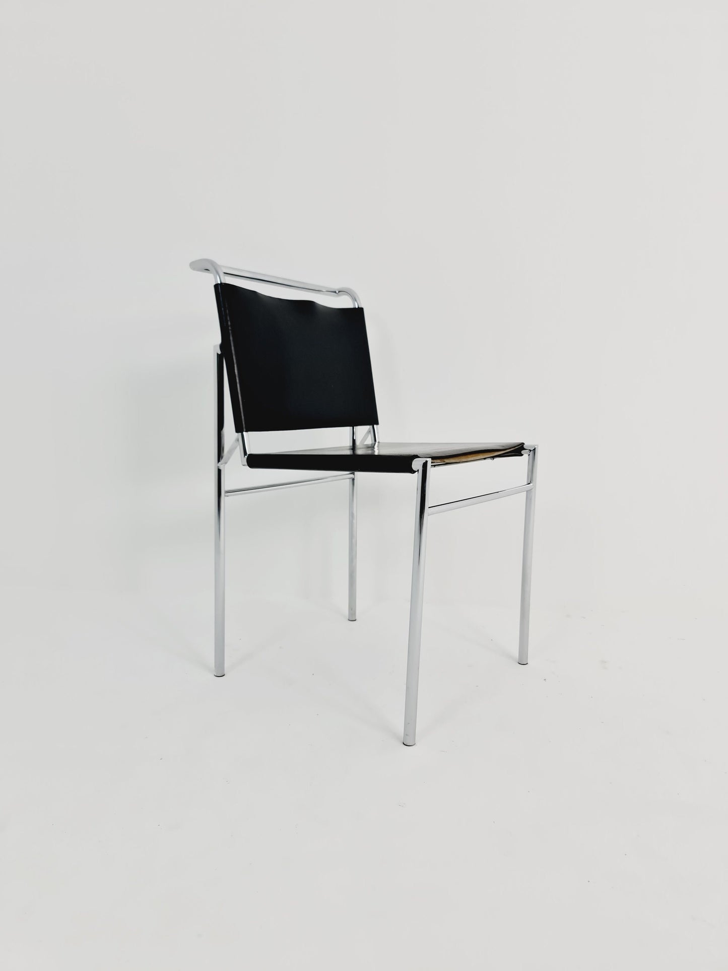 ClassiCon Roquebrune Chair in Black with Chrome Legs by Eileen Gray, 1970s