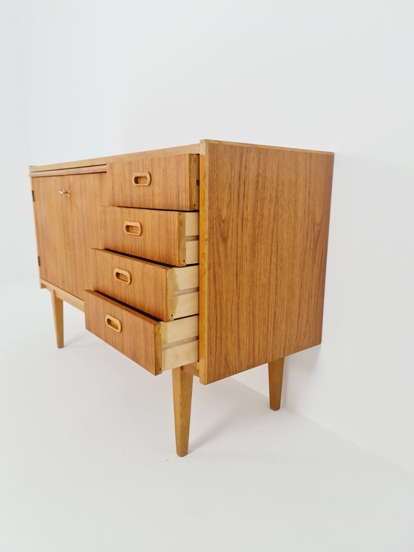 Mid century Swedish teak sideboard with desk area, 1960s