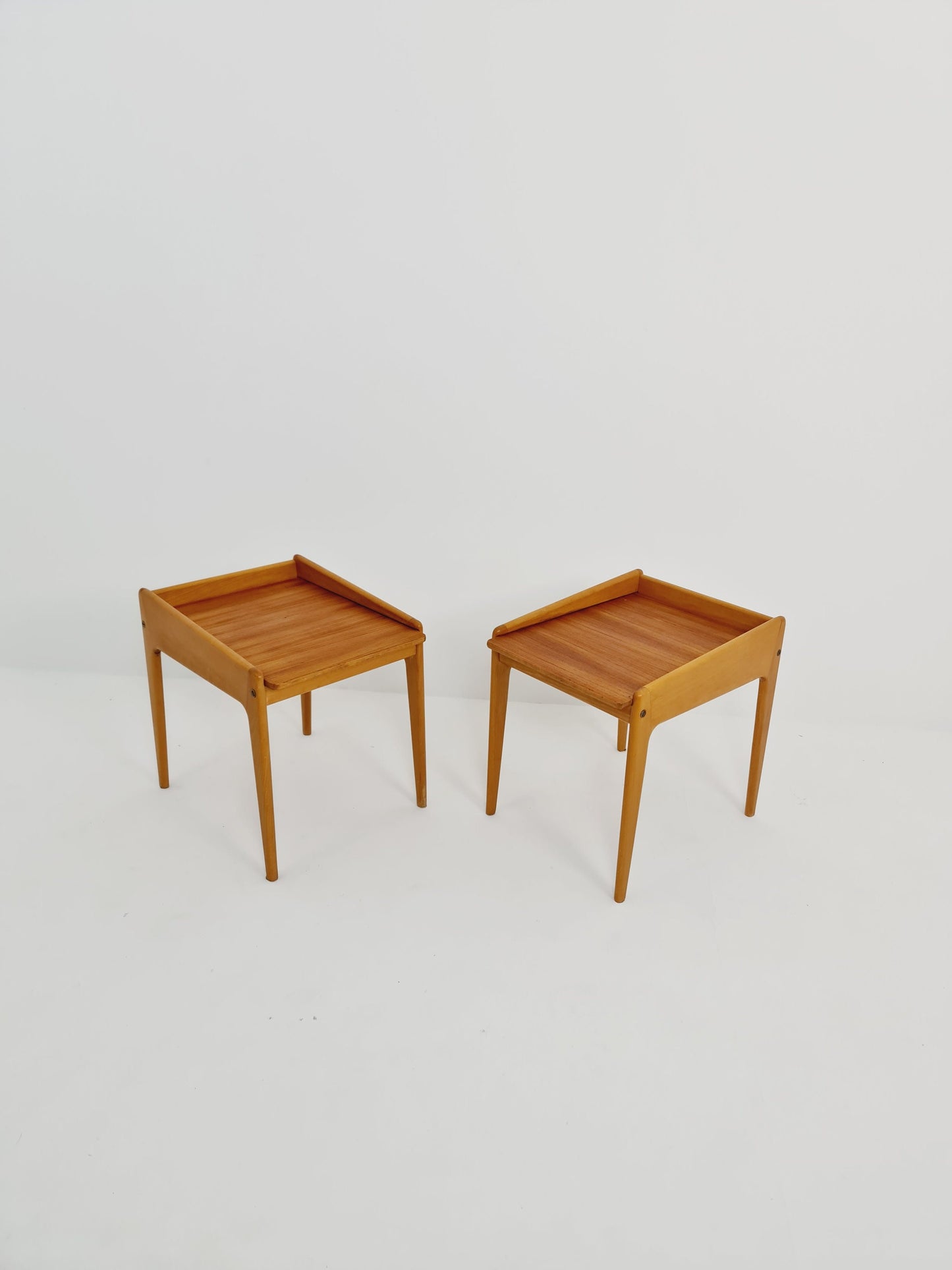 Mid century danish teak & oak side tables/ Bedside tables/ Nightstands by Kurt Østervig, Denmark, 1960s