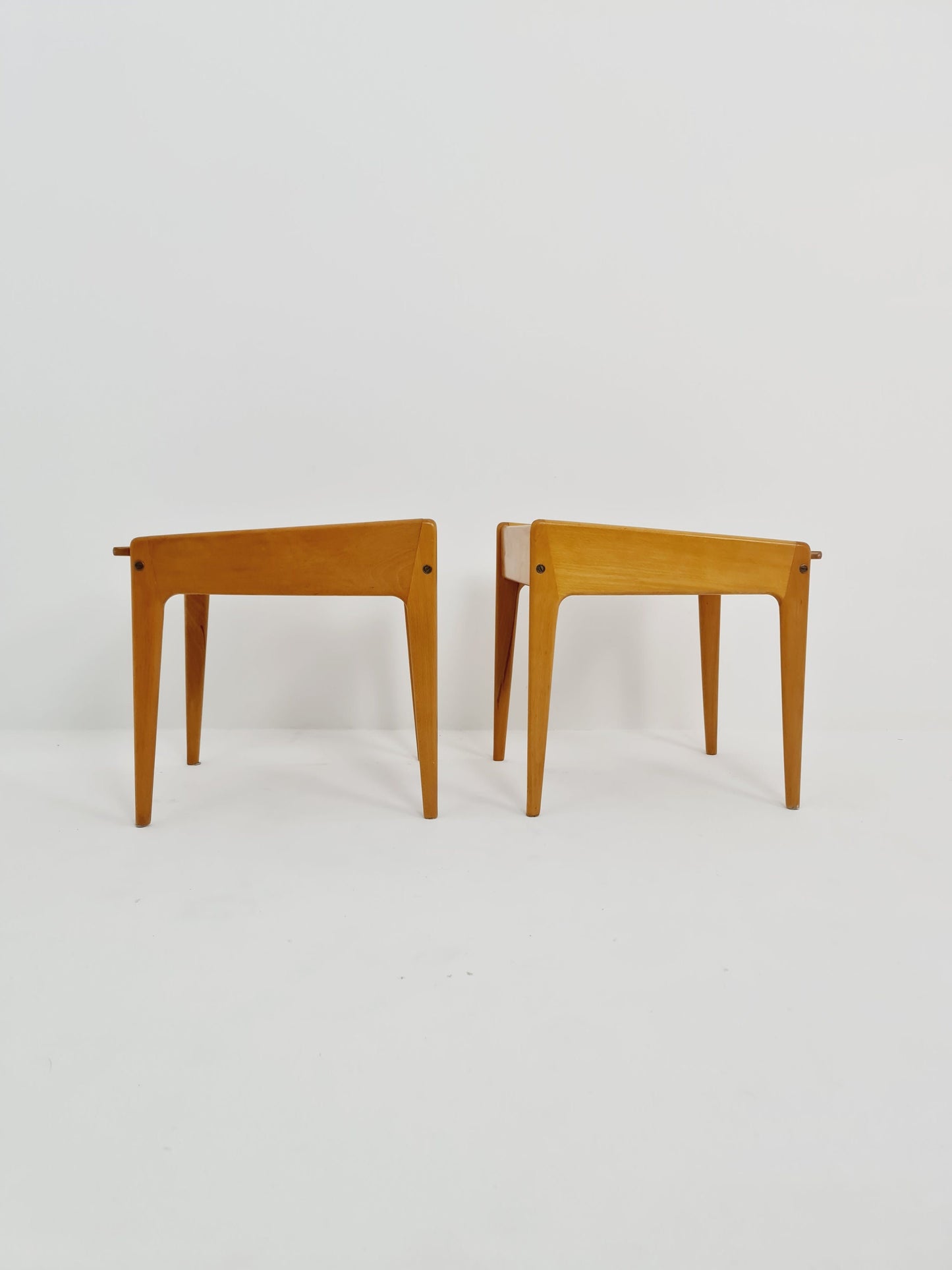Mid century danish teak & oak side tables/ Bedside tables/ Nightstands by Kurt Østervig, Denmark, 1960s