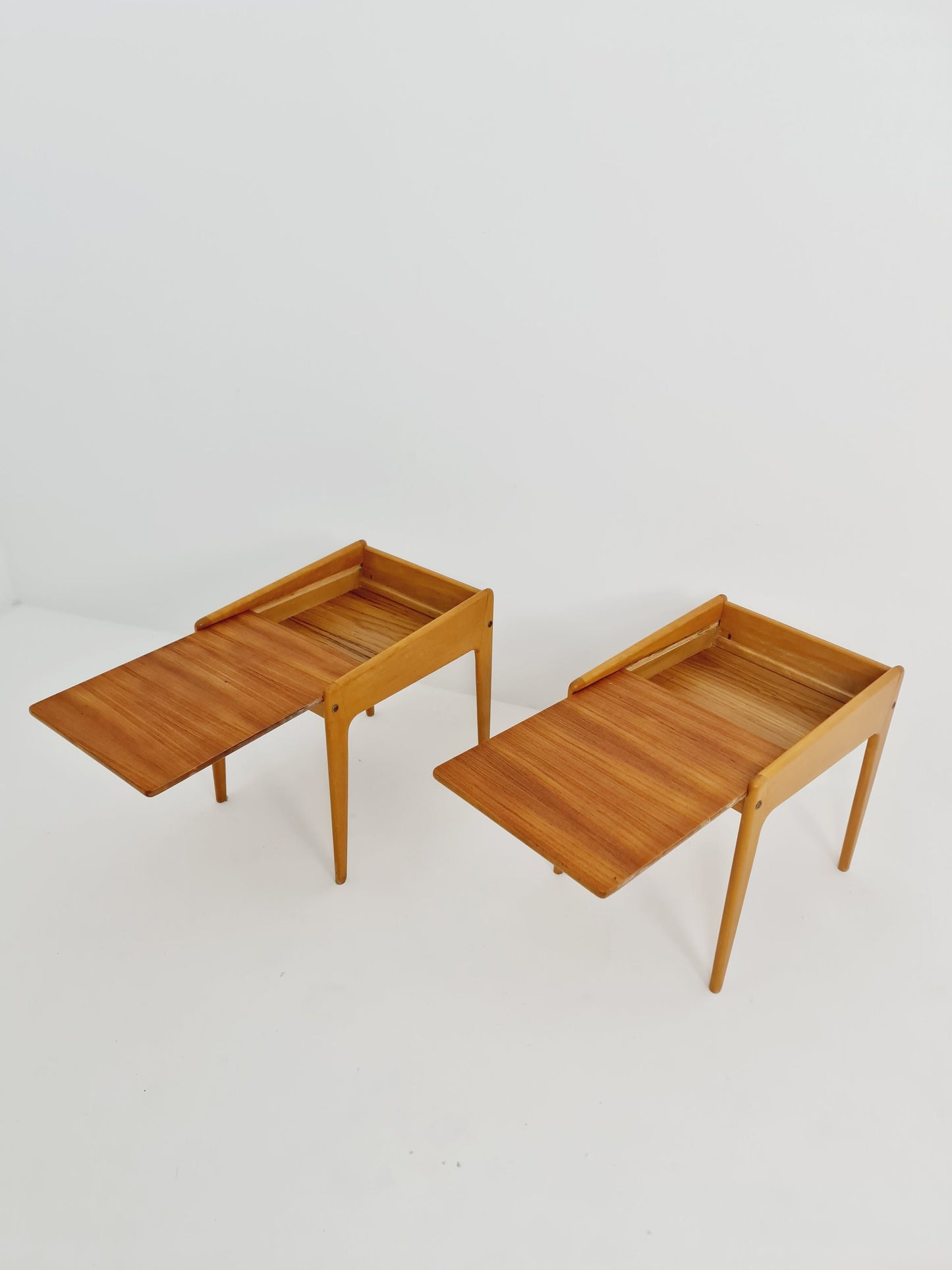 Mid century danish teak & oak side tables/ Bedside tables/ Nightstands by Kurt Østervig, Denmark, 1960s