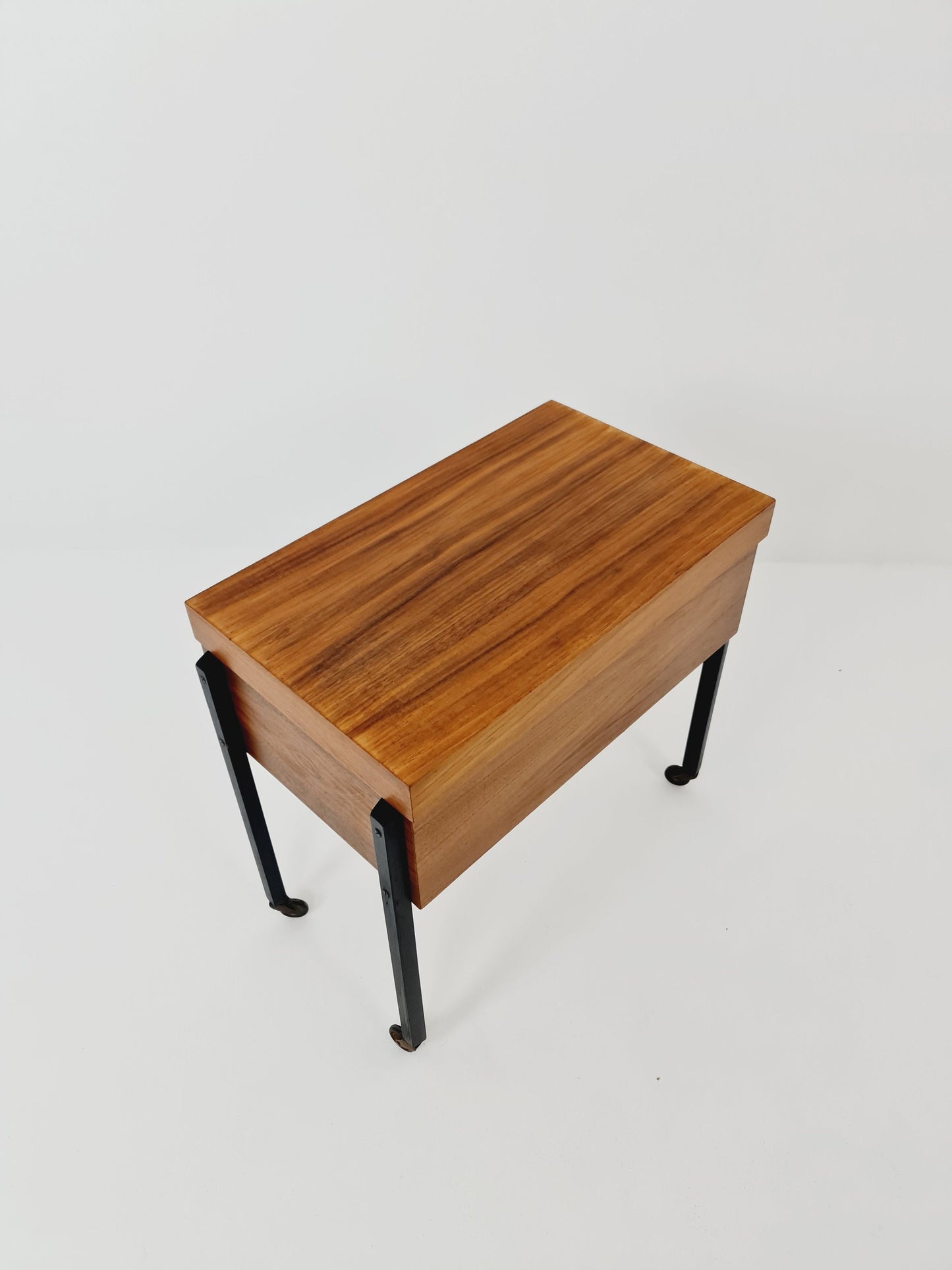 Vintage teak sweing table/ side table cabinet, 1960s