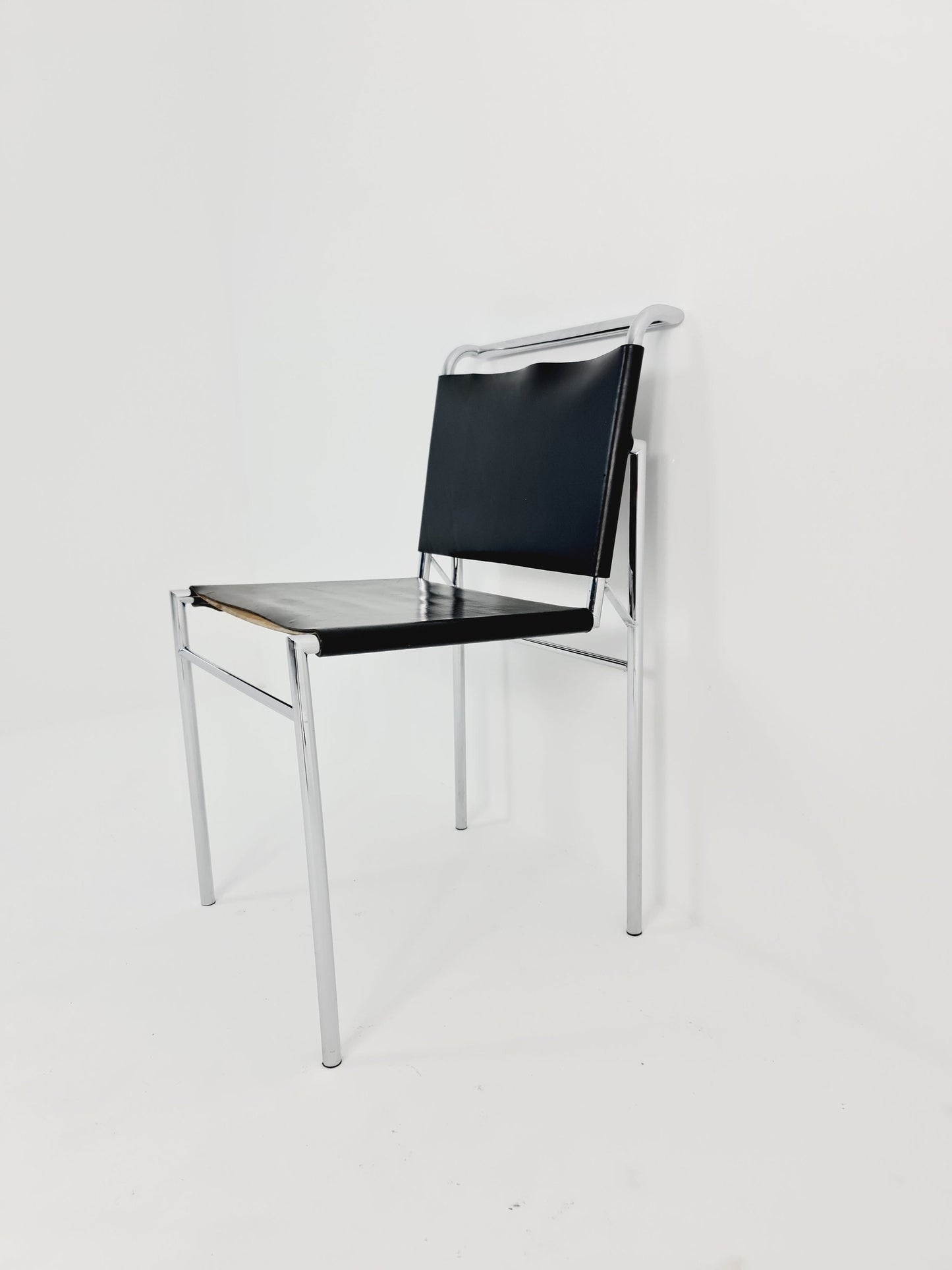 ClassiCon Roquebrune Chair in Black with Chrome Legs by Eileen Gray, 1970s