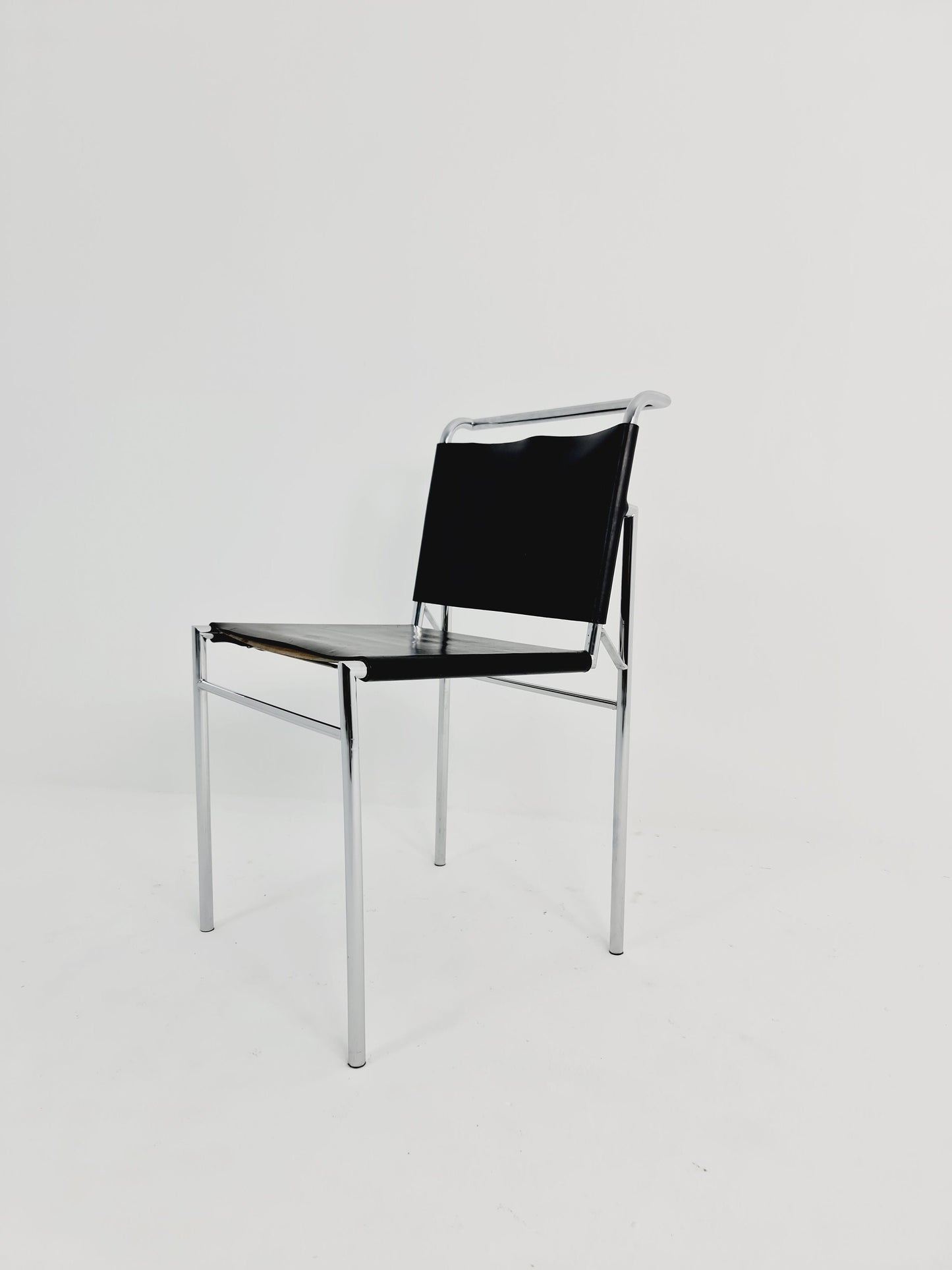 ClassiCon Roquebrune Chair in Black with Chrome Legs by Eileen Gray, 1970s
