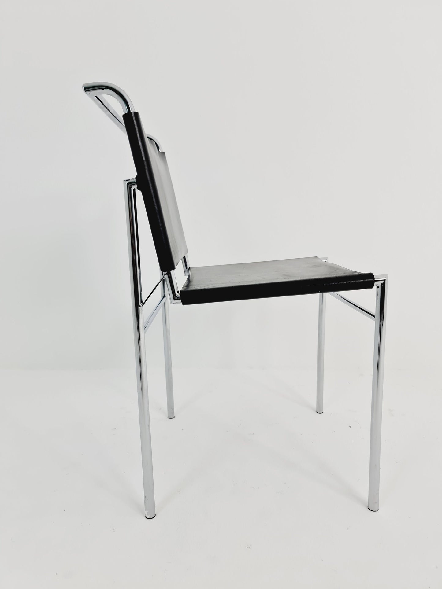 ClassiCon Roquebrune Chair in Black with Chrome Legs by Eileen Gray, 1970s