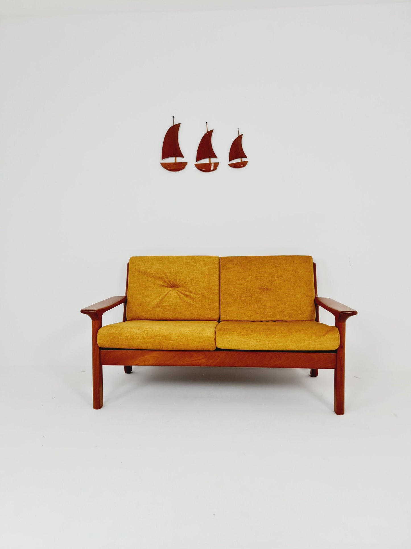 Mid-century Rare Danish teak lounge sofa/ Easy sofa by Grete Jalk, 60s