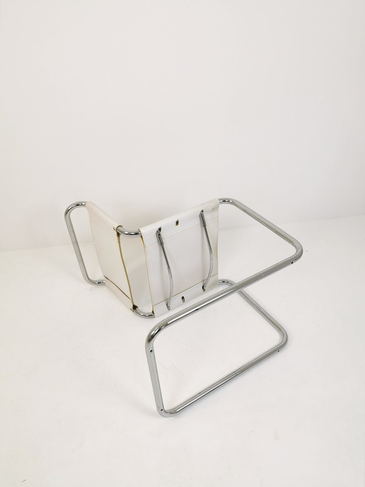 1 of 4 Mid-Century Vintage S33 white chair from Mart Stam by Fasem Italy 1980er