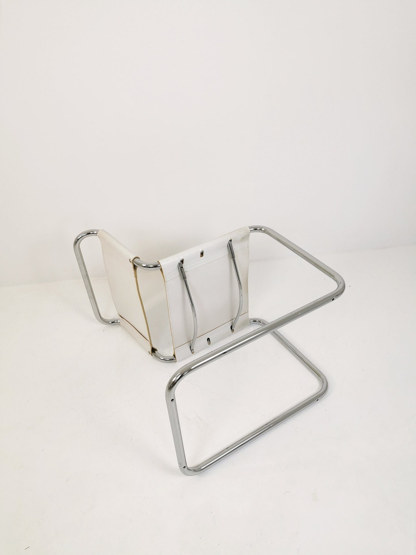 1 of 4 Mid-Century Vintage S33 white chair from Mart Stam by Fasem Italy 1980er