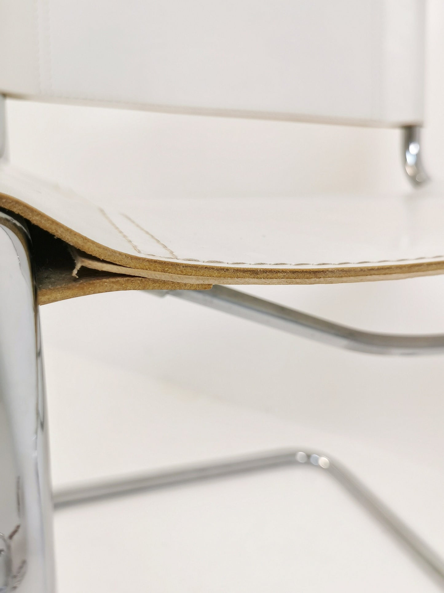 1 of 4 Mid-Century Vintage S33 white chair from Mart Stam by Fasem Italy 1980er