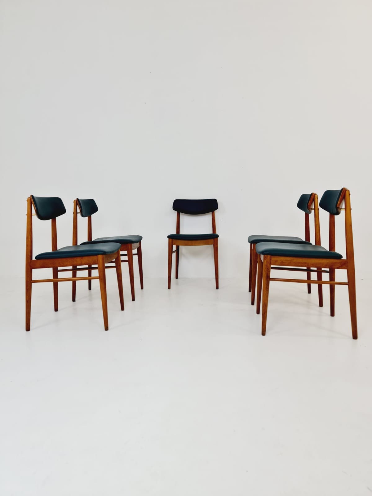 Rare Midcentury Vintage Austrian dining chairs by Josef Frank for Wiesner Hager, 1960s, set of 5
