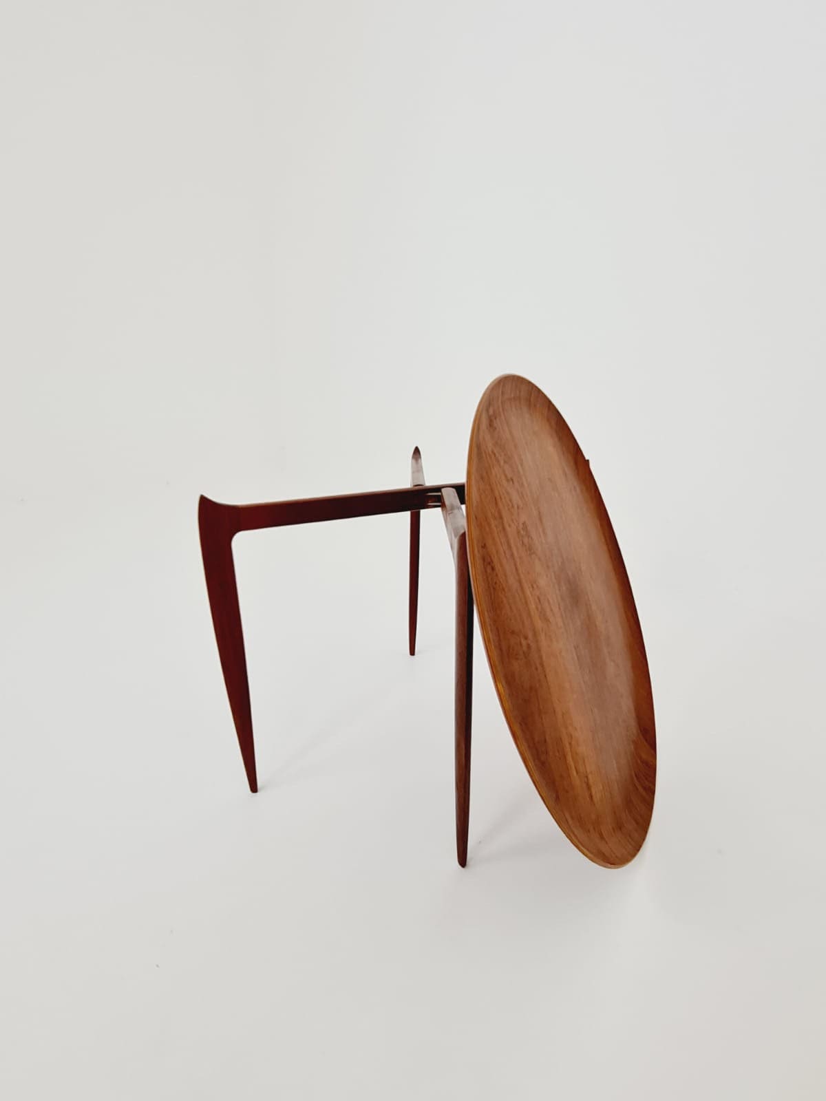 Teak Tray Table with Foldable Frame by Hans Engholm and Svend Åge Willumsen for Fritz Hansen, 1960s